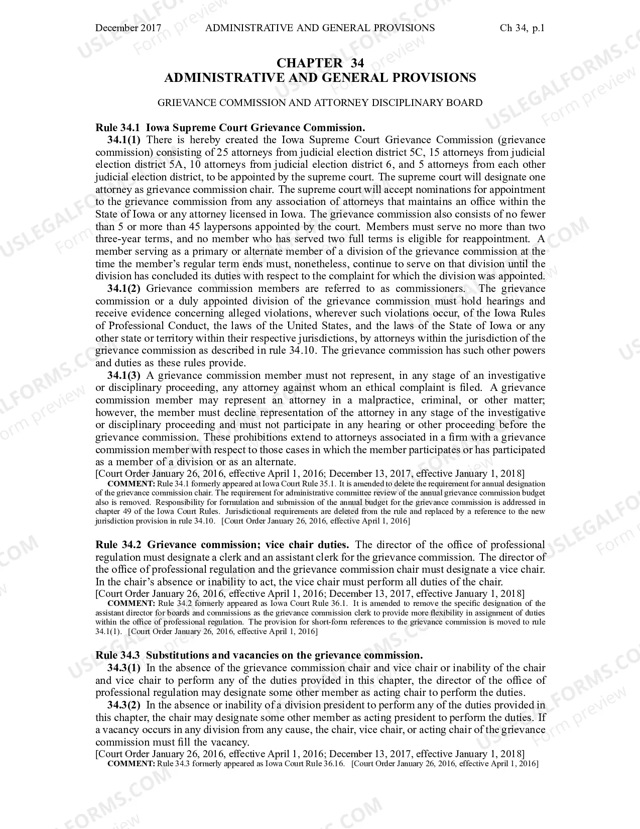 Preview Chapter 34 - Administrative and General Provisions