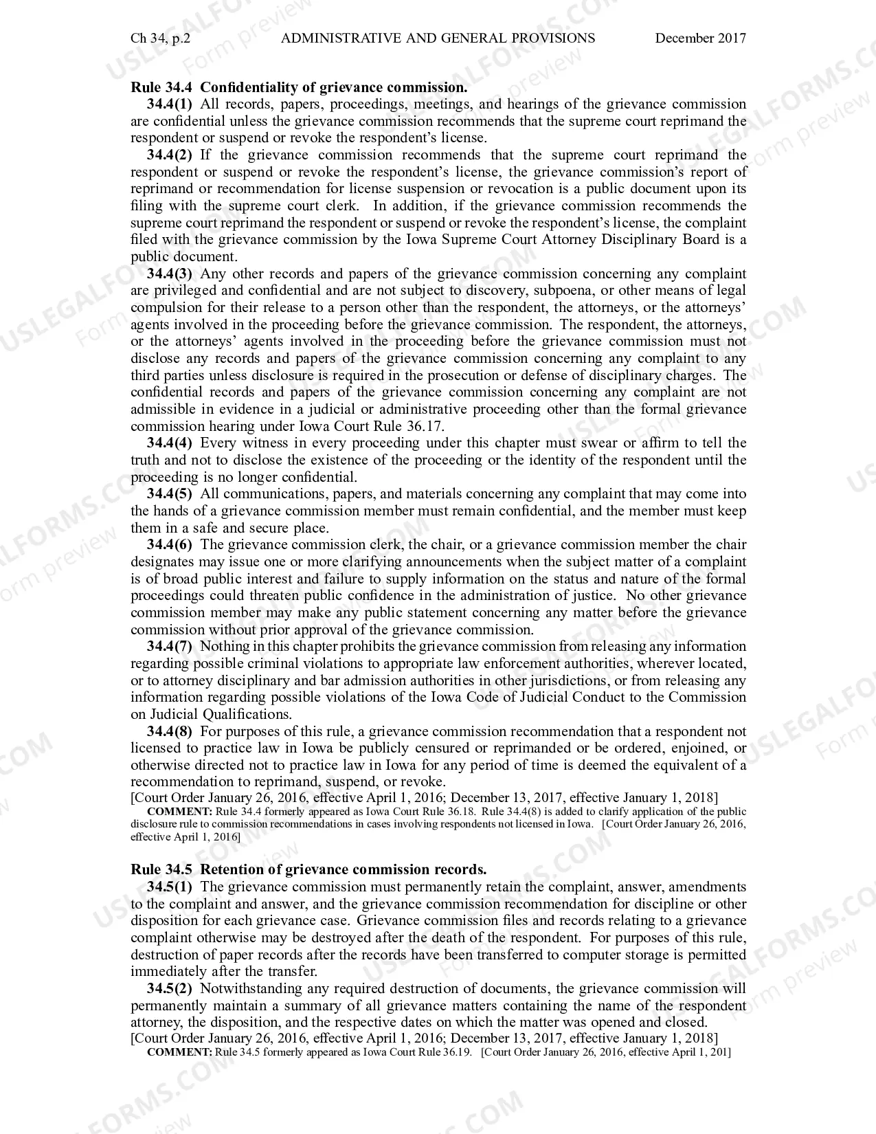 Preview Chapter 34 - Administrative and General Provisions