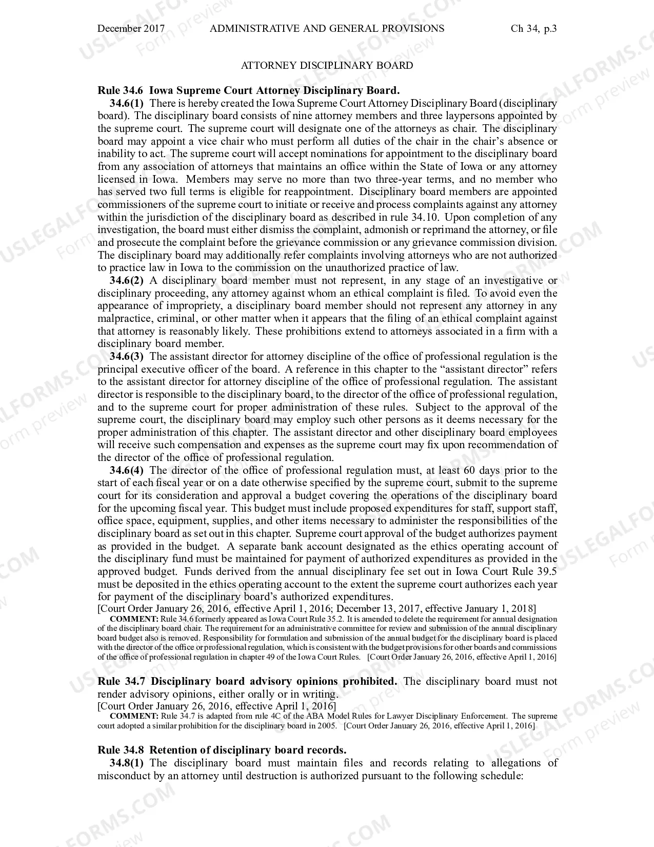 Preview Chapter 34 - Administrative and General Provisions