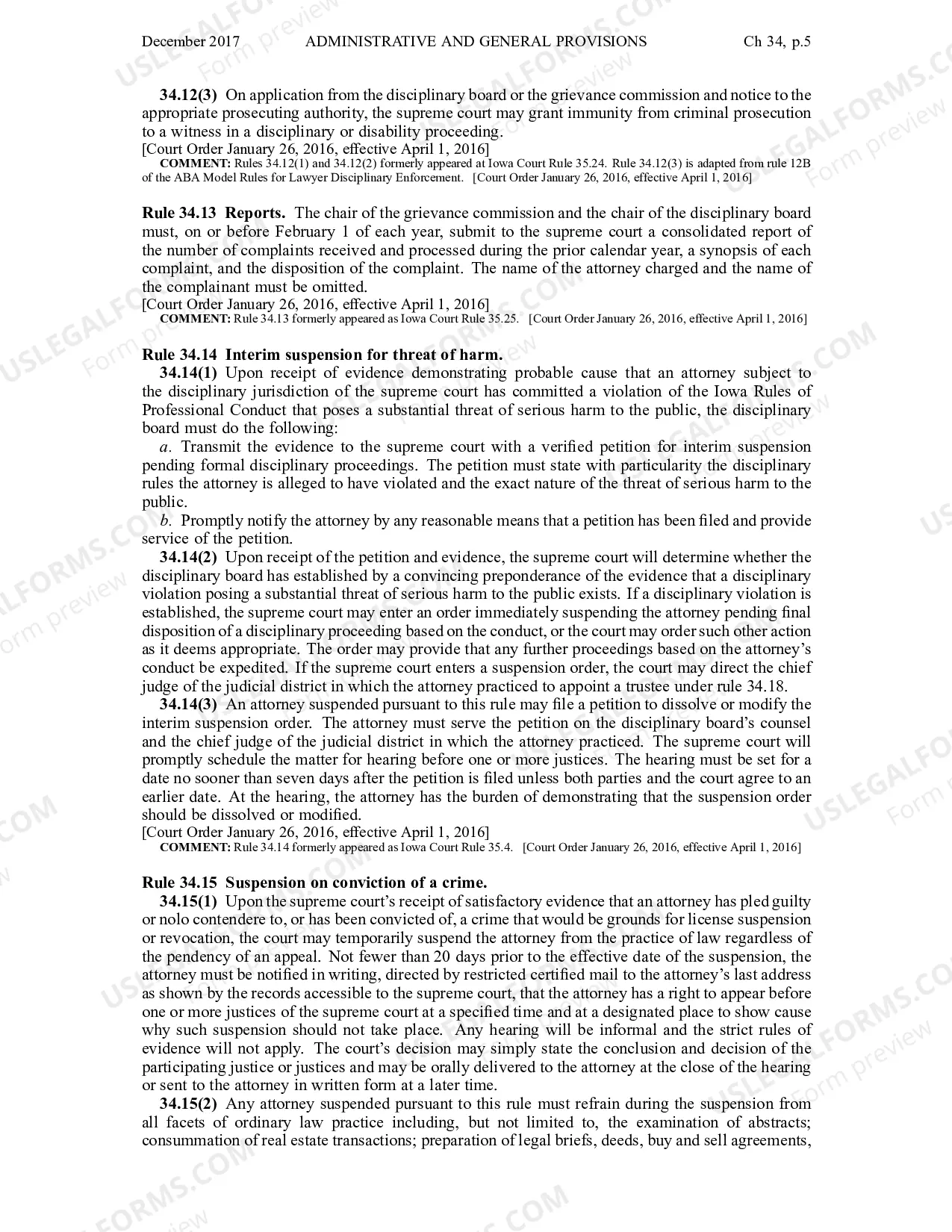 Preview Chapter 34 - Administrative and General Provisions