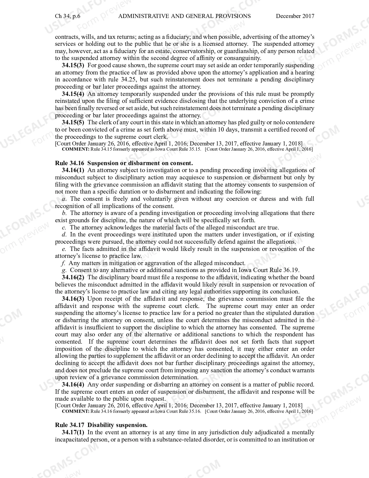 Preview Chapter 34 - Administrative and General Provisions
