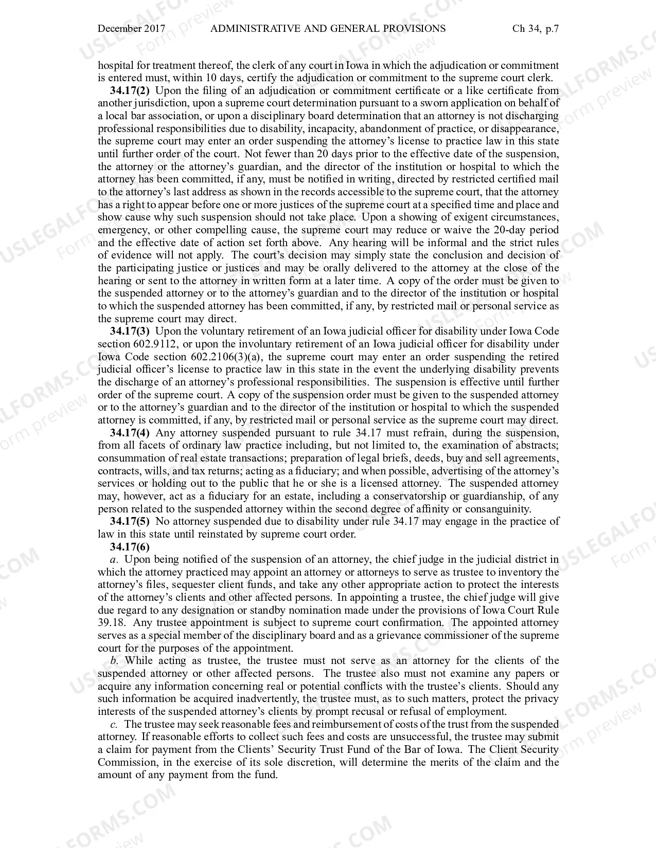 Preview Chapter 34 - Administrative and General Provisions
