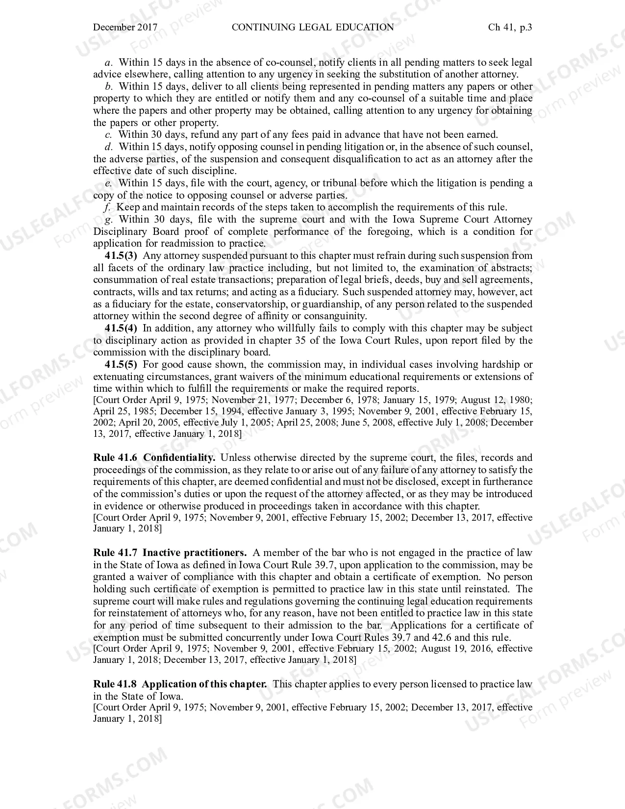 Preview Chapter 41 - Continuing Legal Education for Lawyers