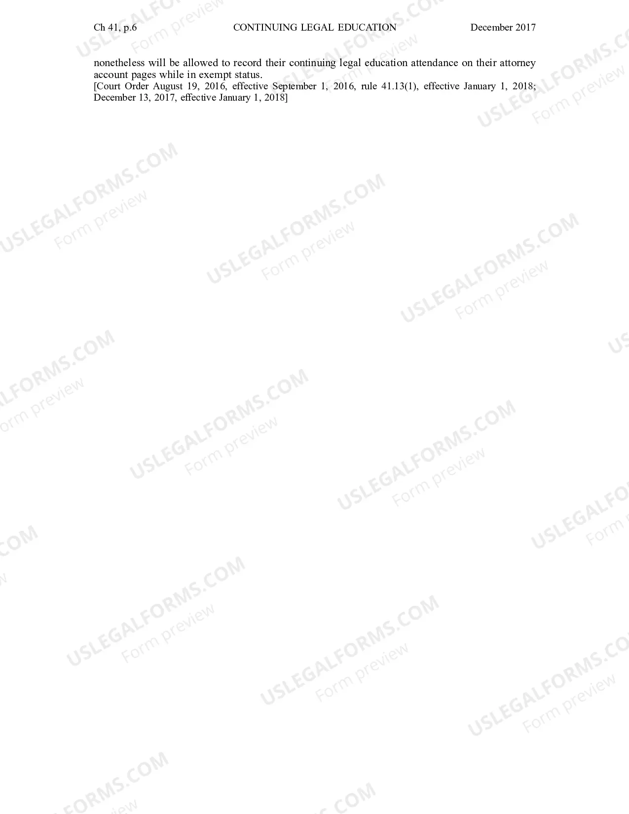 Preview Chapter 41 - Continuing Legal Education for Lawyers