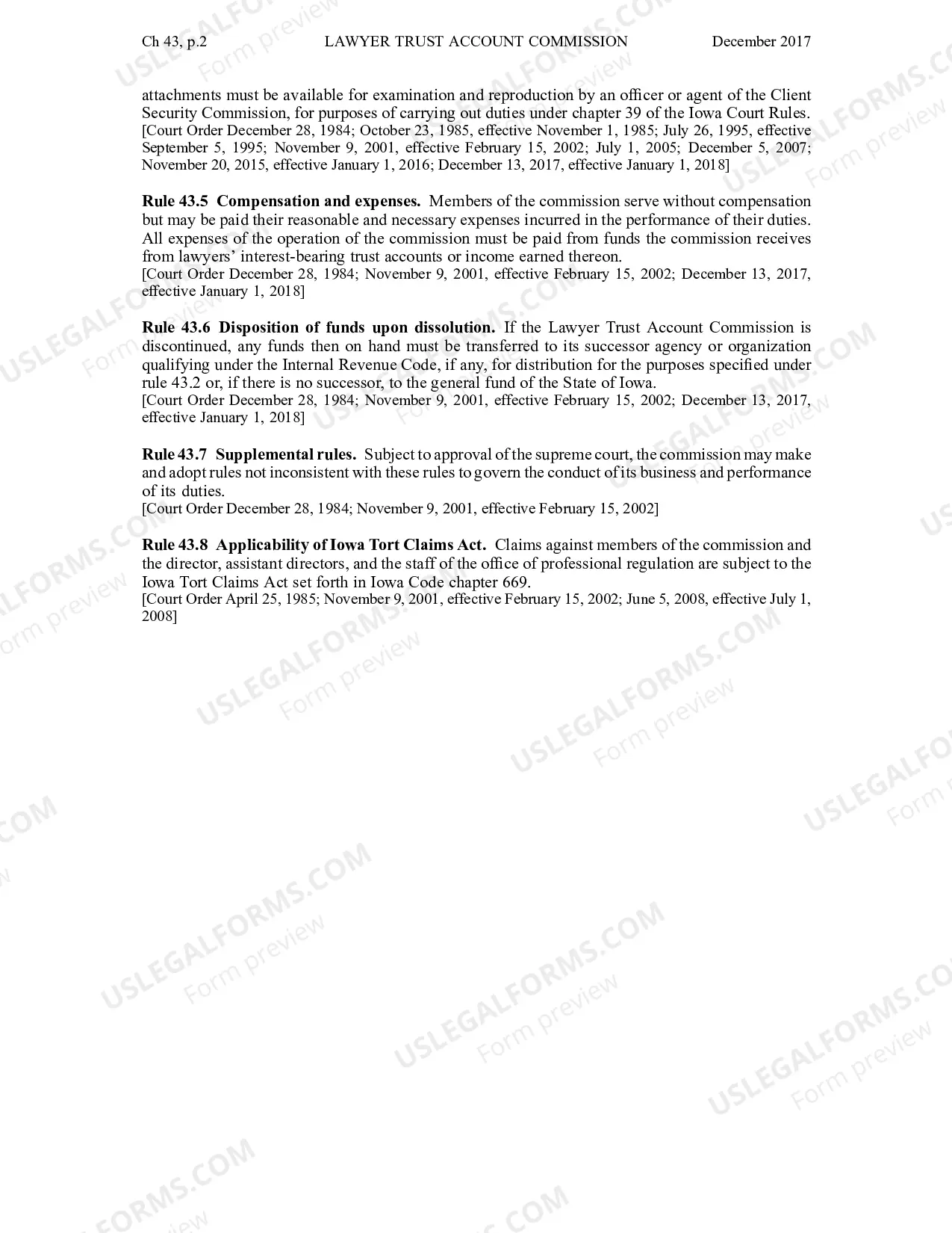 Preview Chapter 43 - Lawyer Trust Account Commission