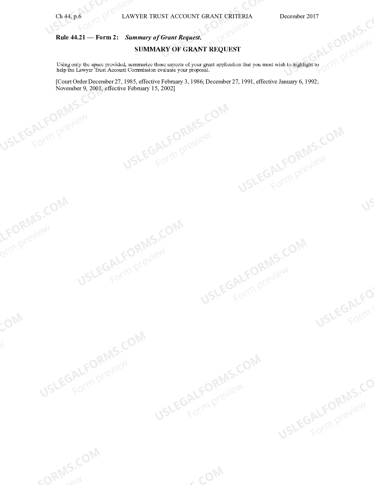Preview Chapter 44 - Lawyer Trust Account Commission Grant Criteriaand Guidelines