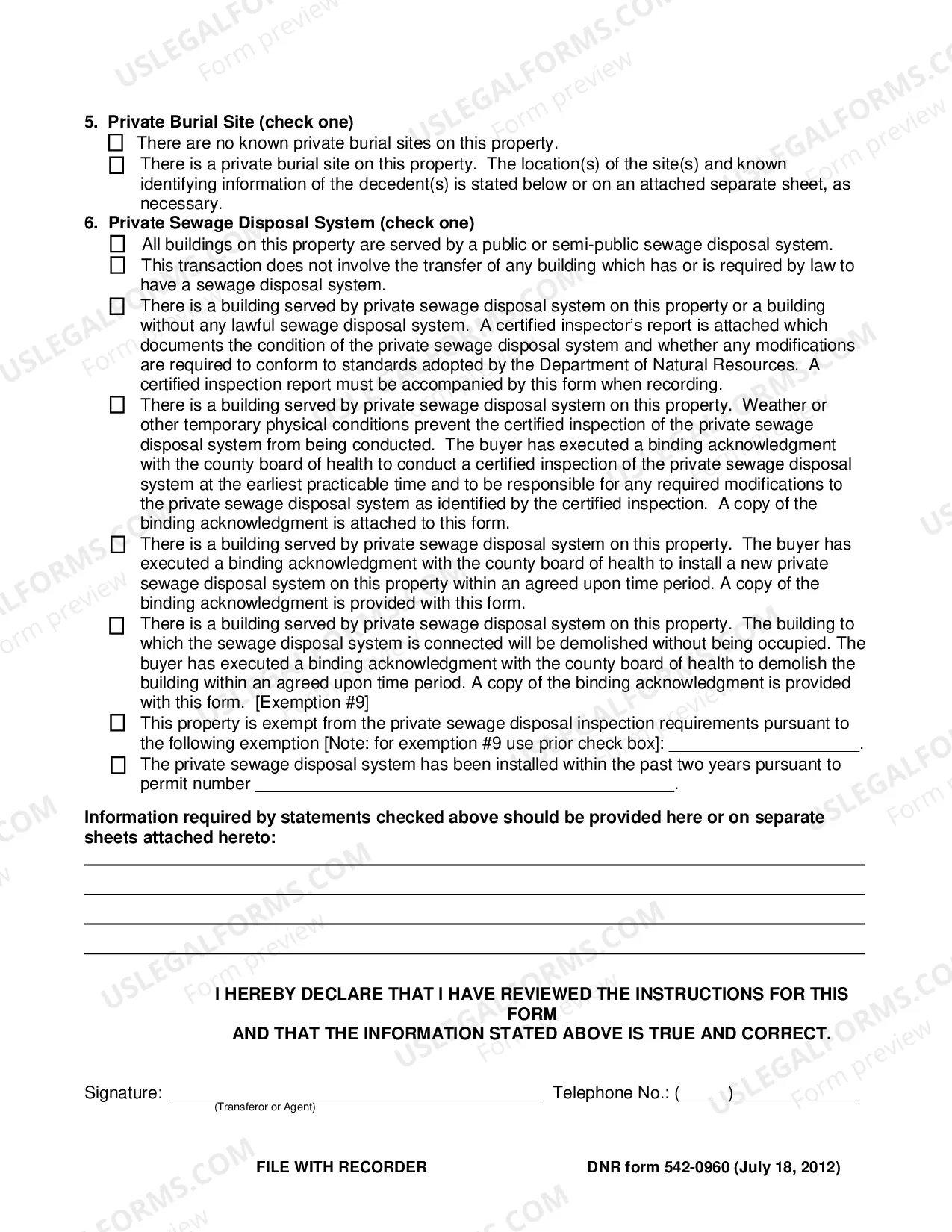 Preview Groundwater Hazard Statement Form