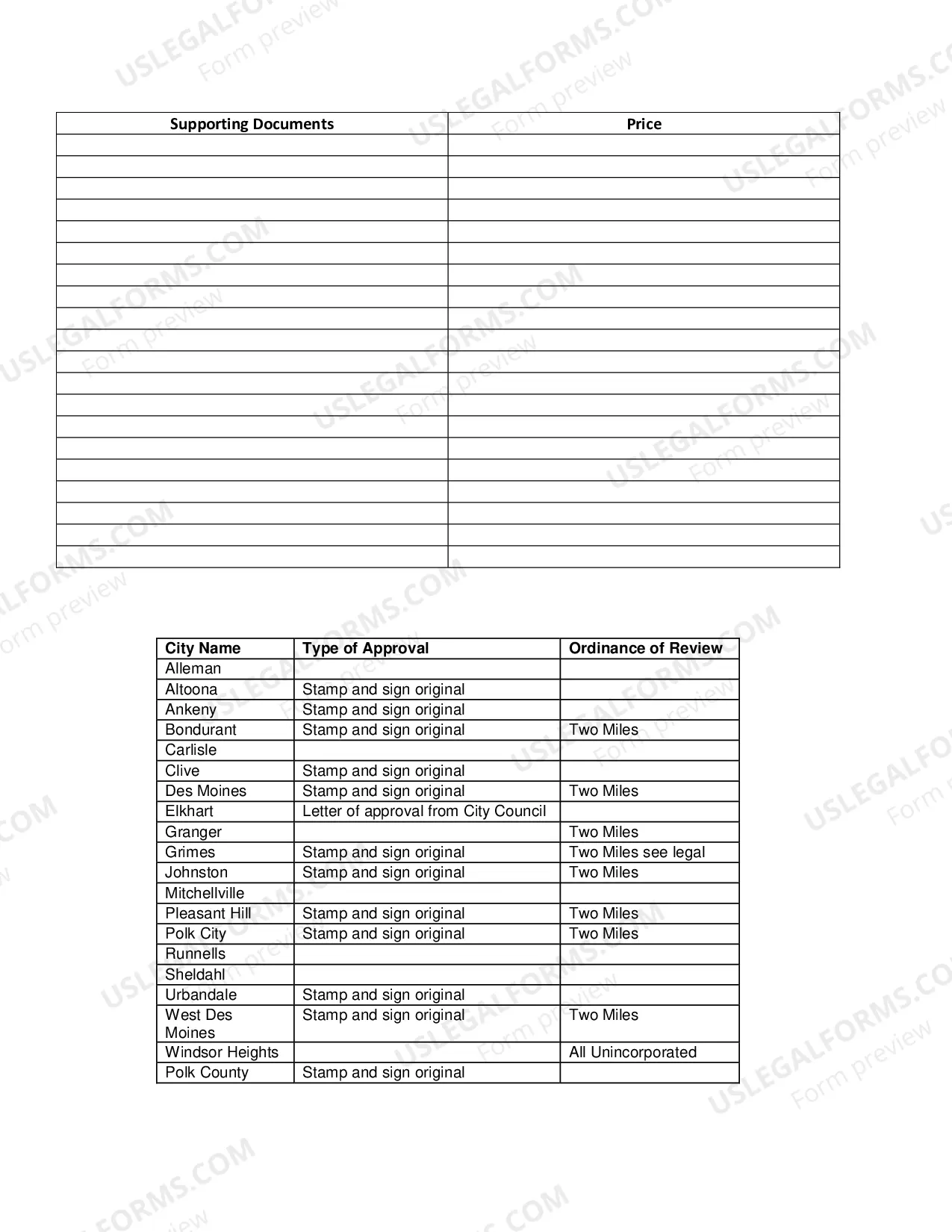 Preview Plat Filing Worksheet