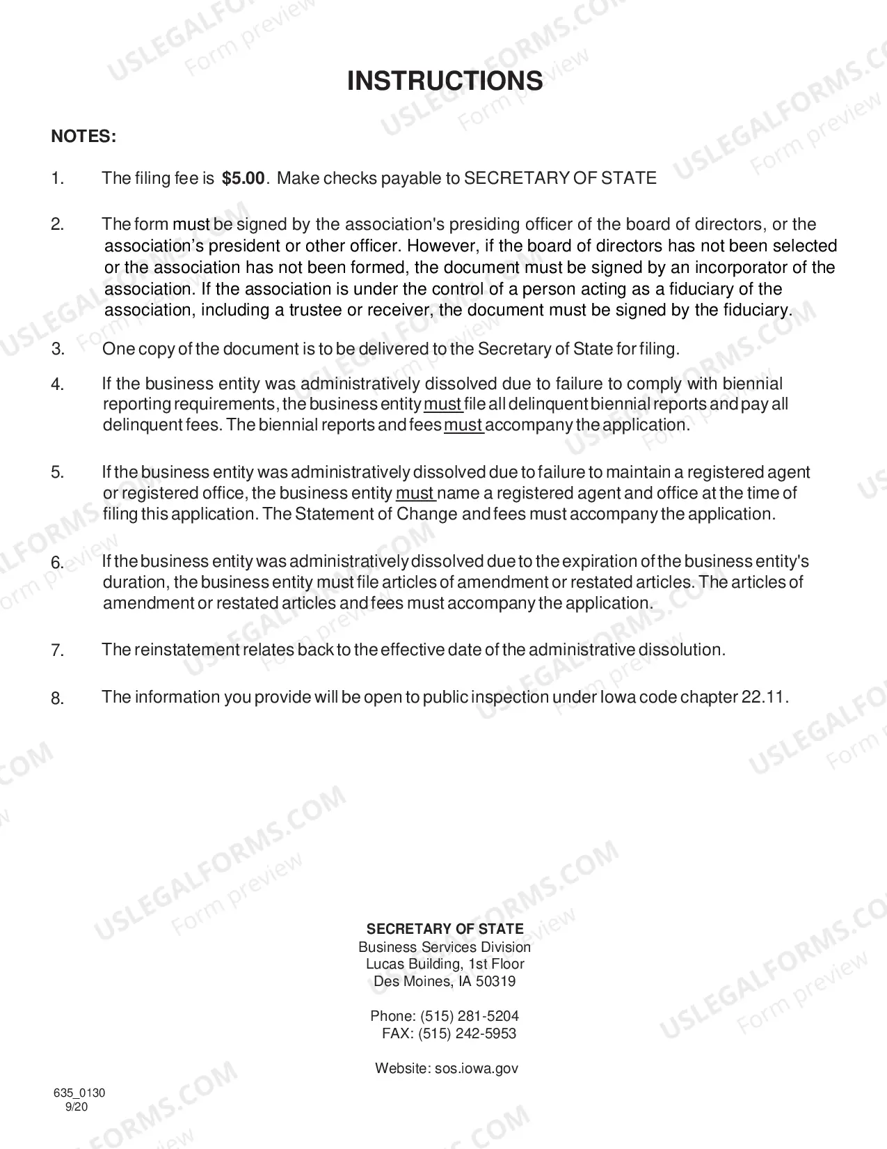 Preview Application For Reinstatement Of Cooperative Association