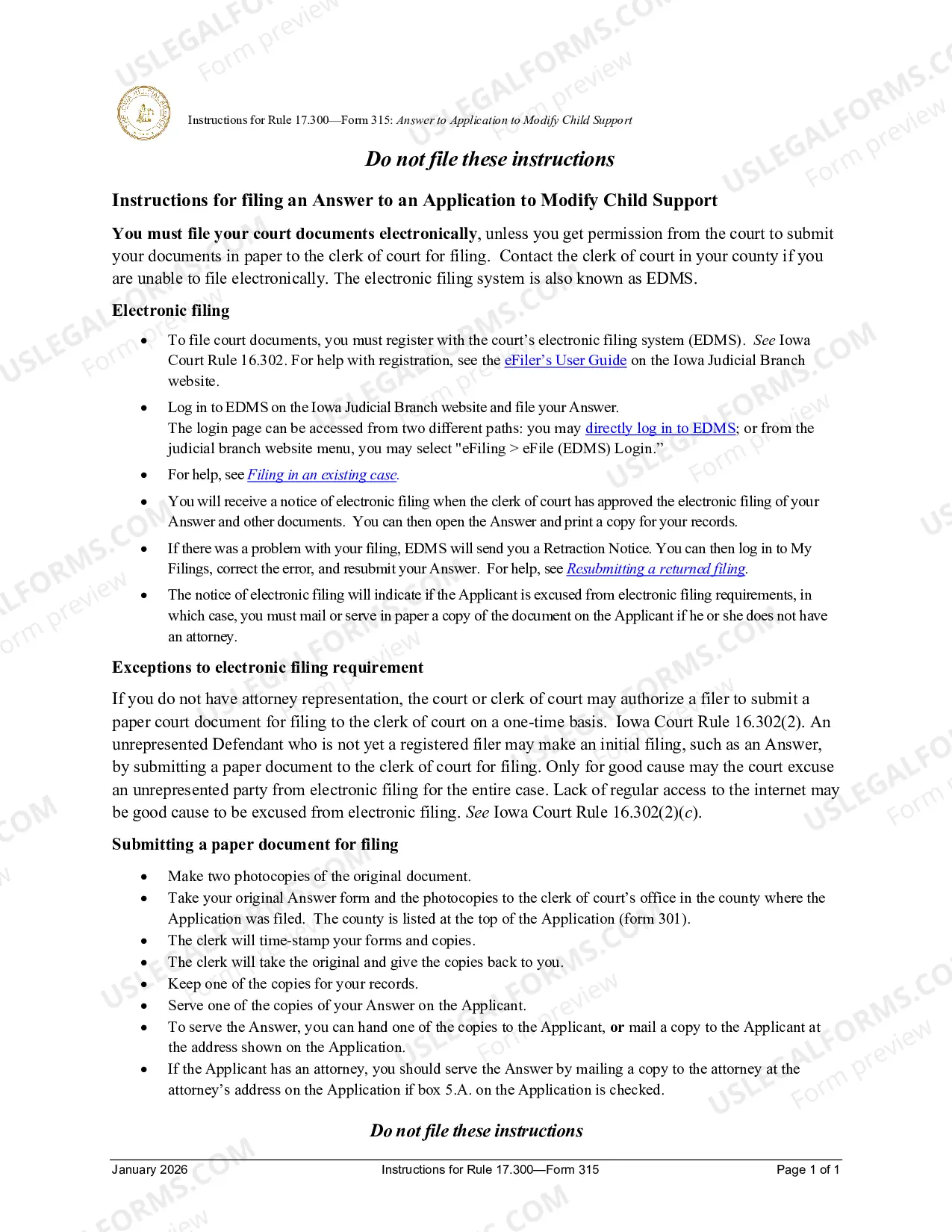Preview Answer To Application To Modify Child Support