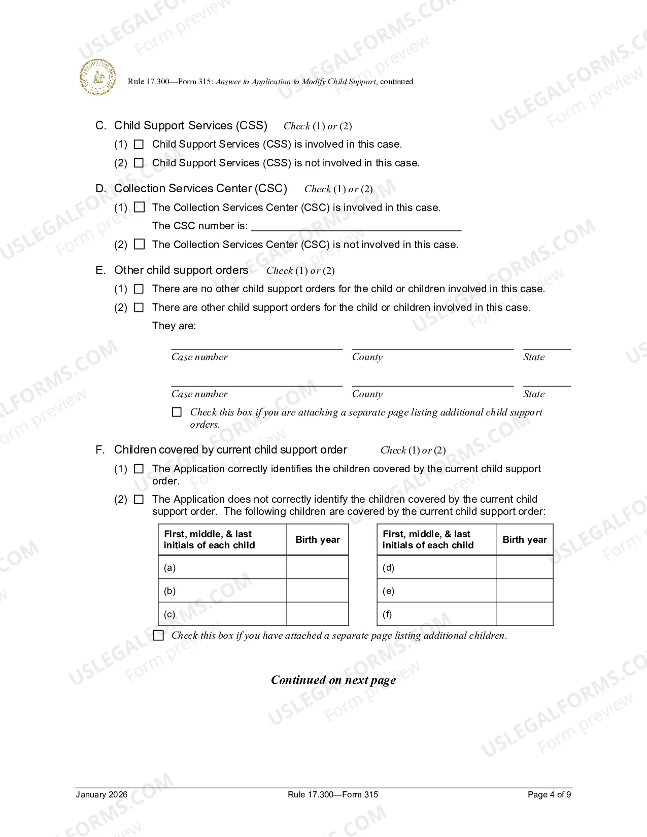 Preview Answer To Application To Modify Child Support