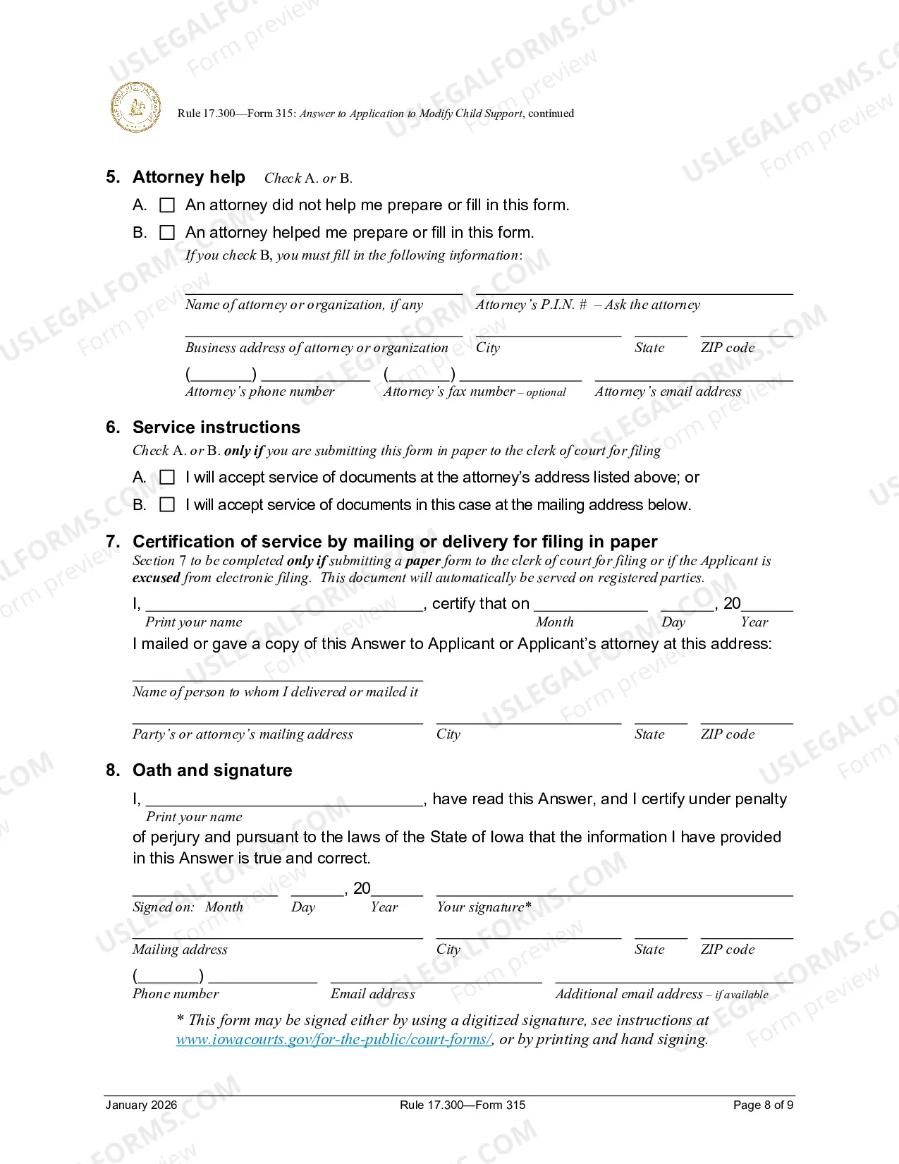 Preview Answer To Application To Modify Child Support