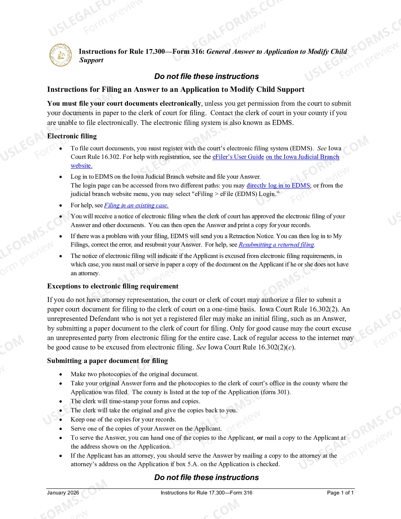 Preview General Answer To Application To Modify Child Support