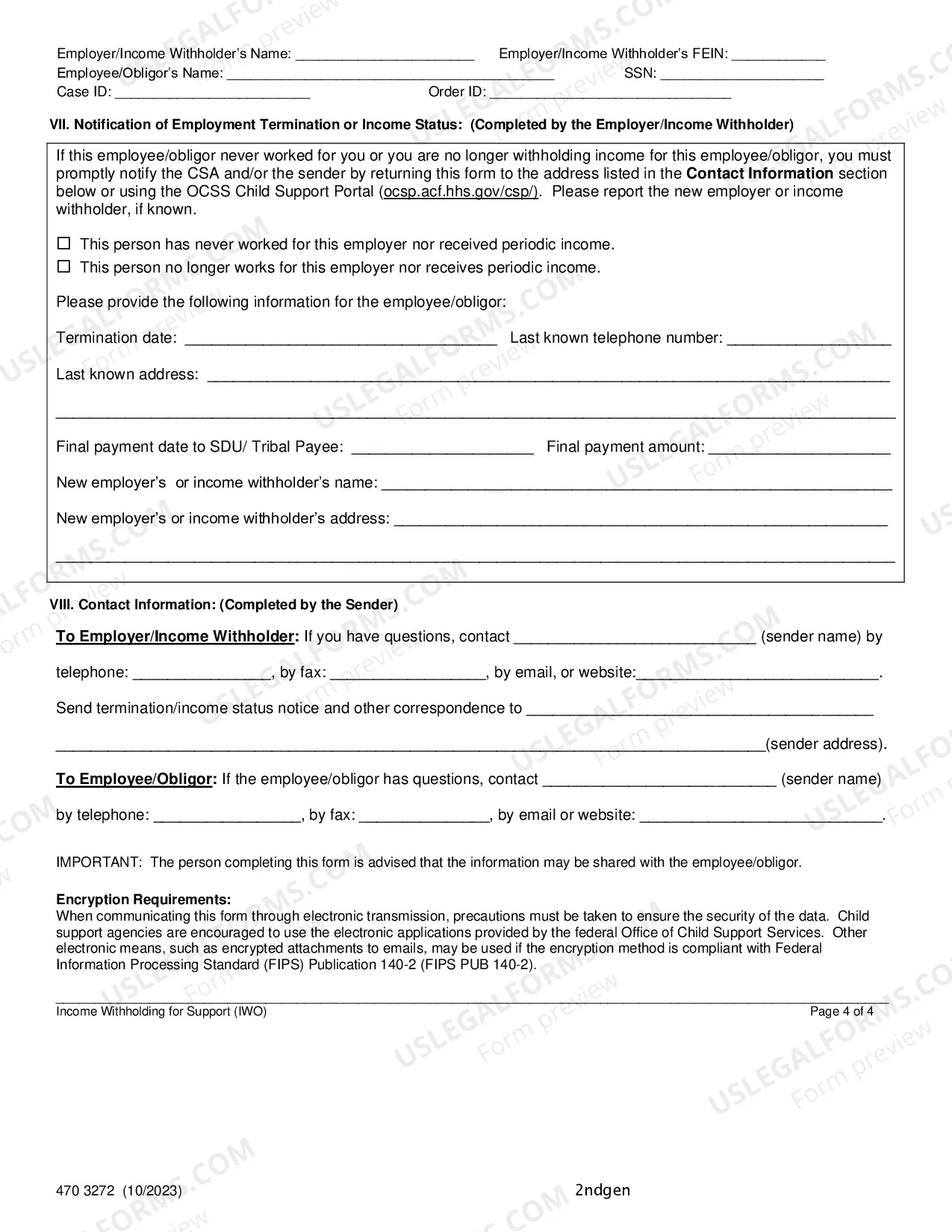 Preview Income Withholding For Support