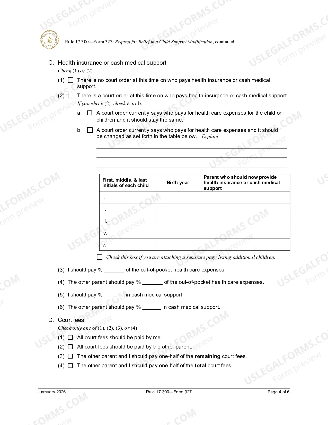Preview Request For Relief In Child Support Modification