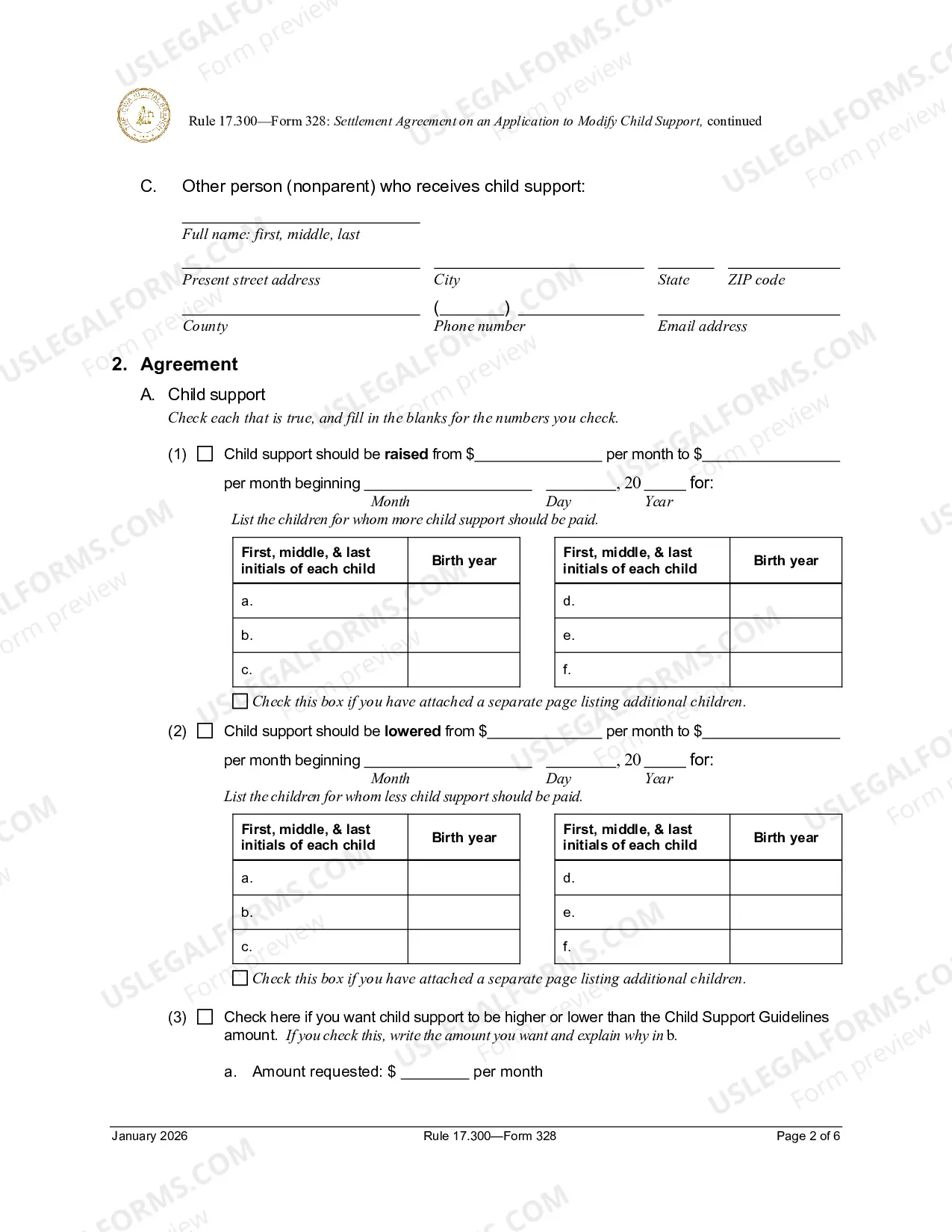 Preview Settlement Agreement On Application To Modify Child Support
