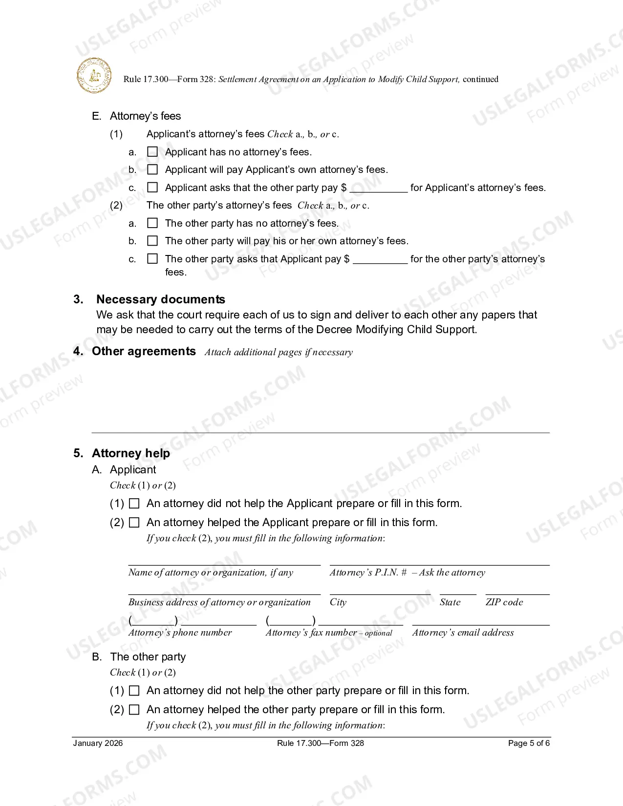Preview Settlement Agreement On Application To Modify Child Support