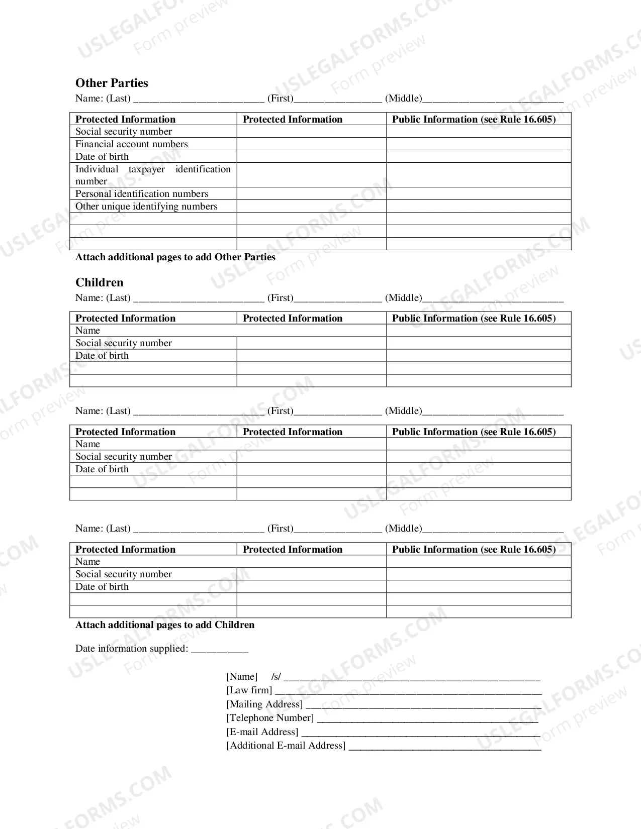 Preview Confidential Information - Social Security Number Form