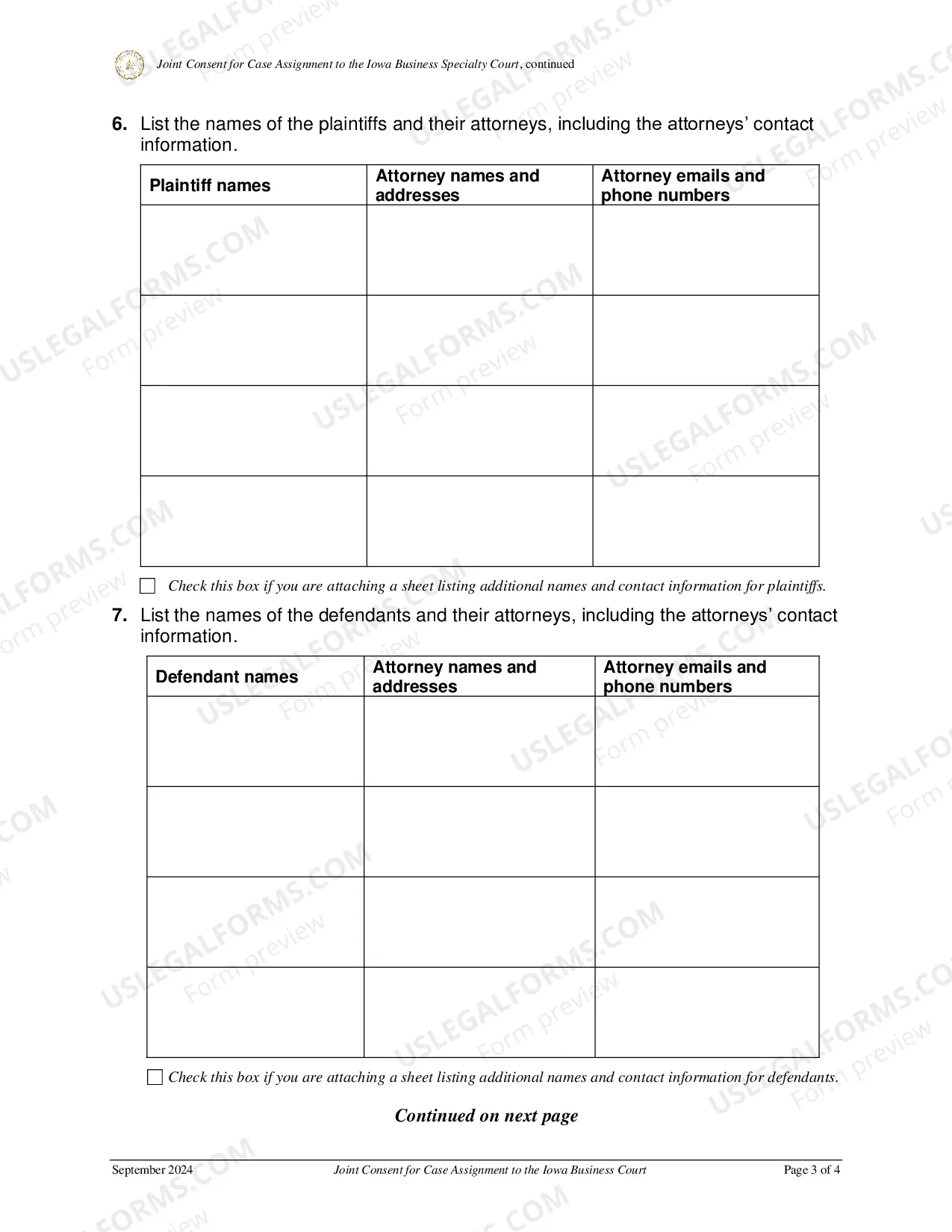 Preview Joint Consent For Case Assignment To Business Court