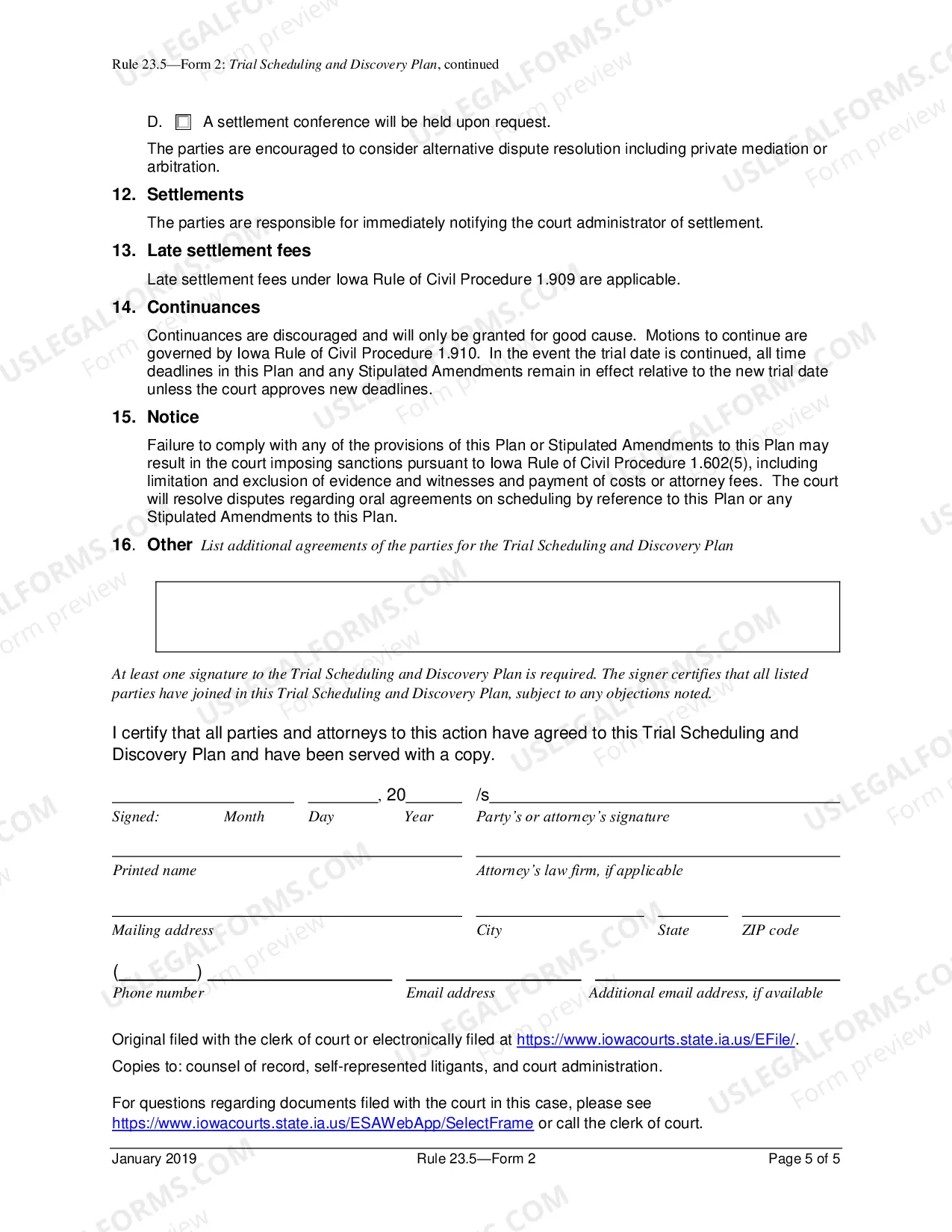 Preview Trial Scheduling And Discovery Plan For Expedited Civil Action