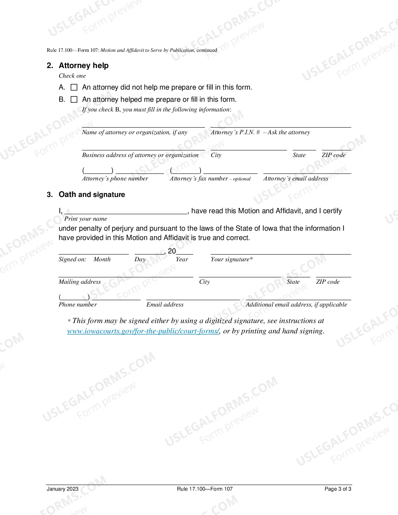 Preview Motion And Affidavit To Serve By Publication