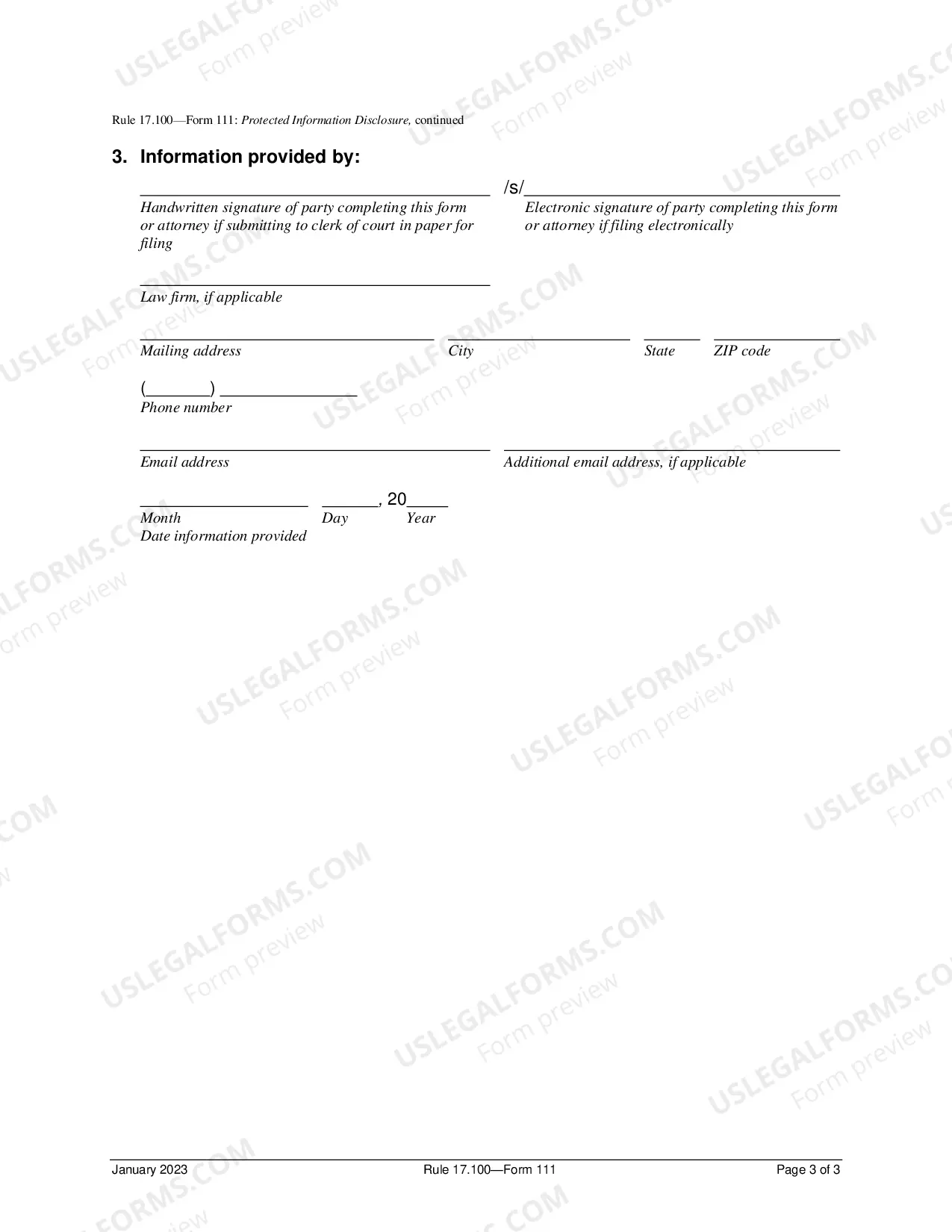Preview Protected Information Disclosure