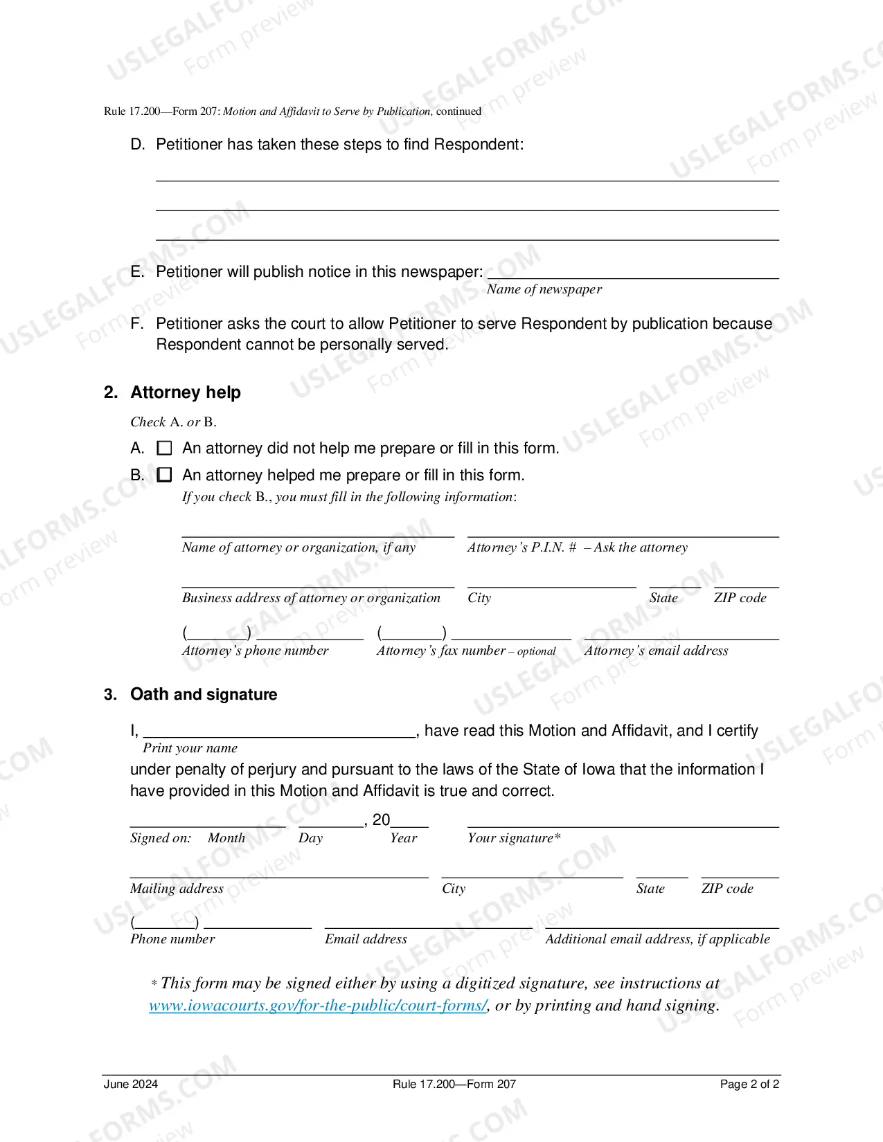 Preview Motion And Affidavit To Serve By Publication