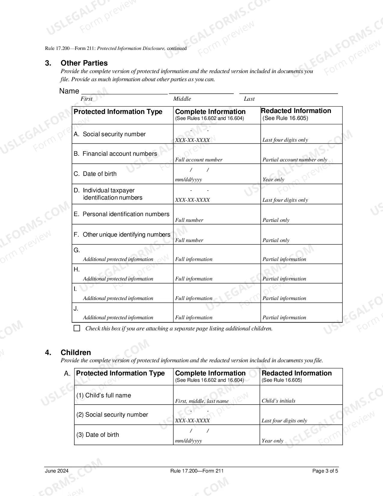 Preview Protected Information Disclosure
