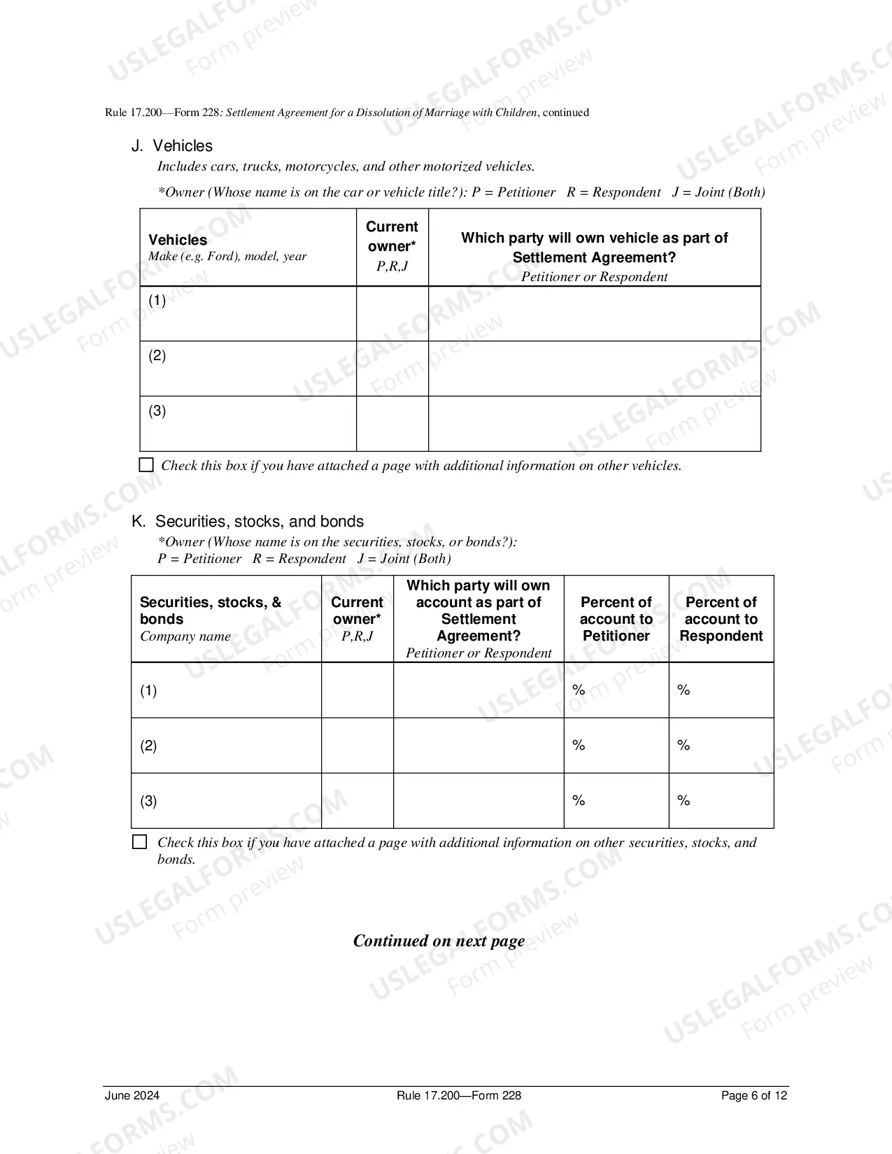 Preview Settlement Agreement For Dissolution of Marriage With Children