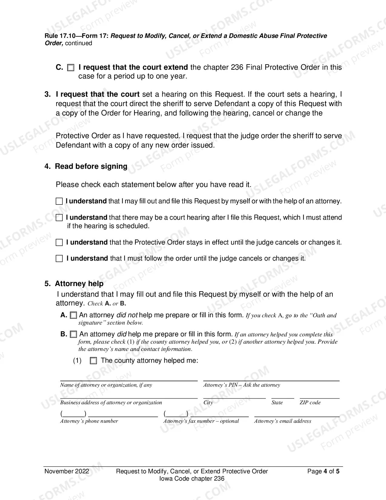 Preview Request To Cancel Or Change Chapter 236 Protective Order
