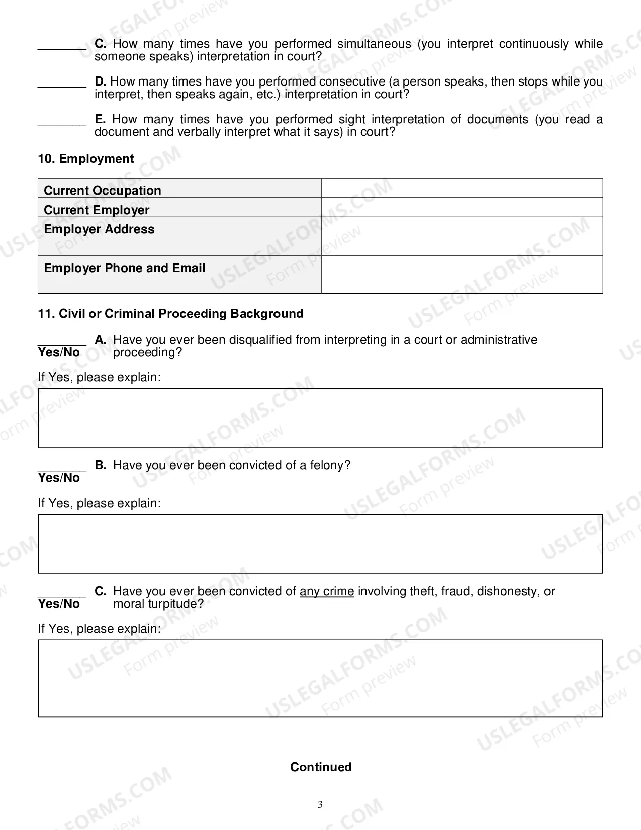 Preview Application To Be A Sign Language Interpreter In Court