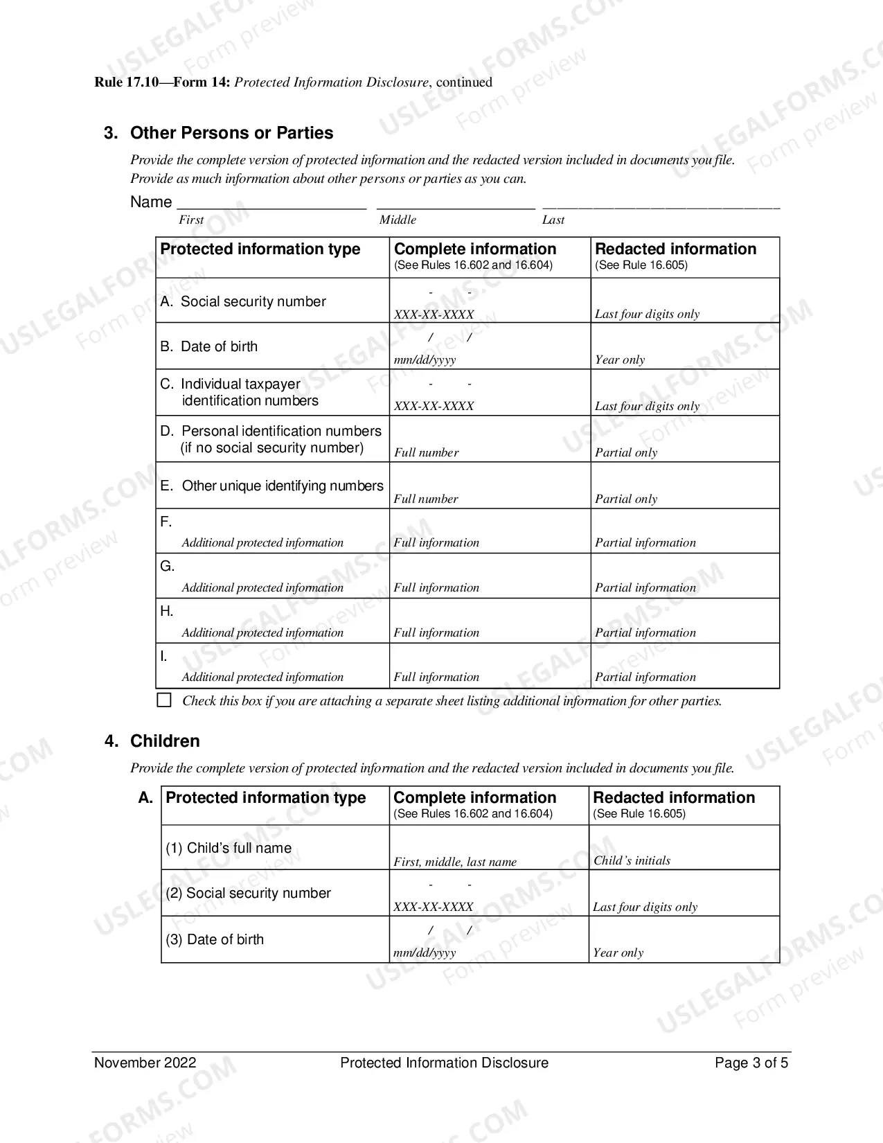 Preview Protected Information Disclosure