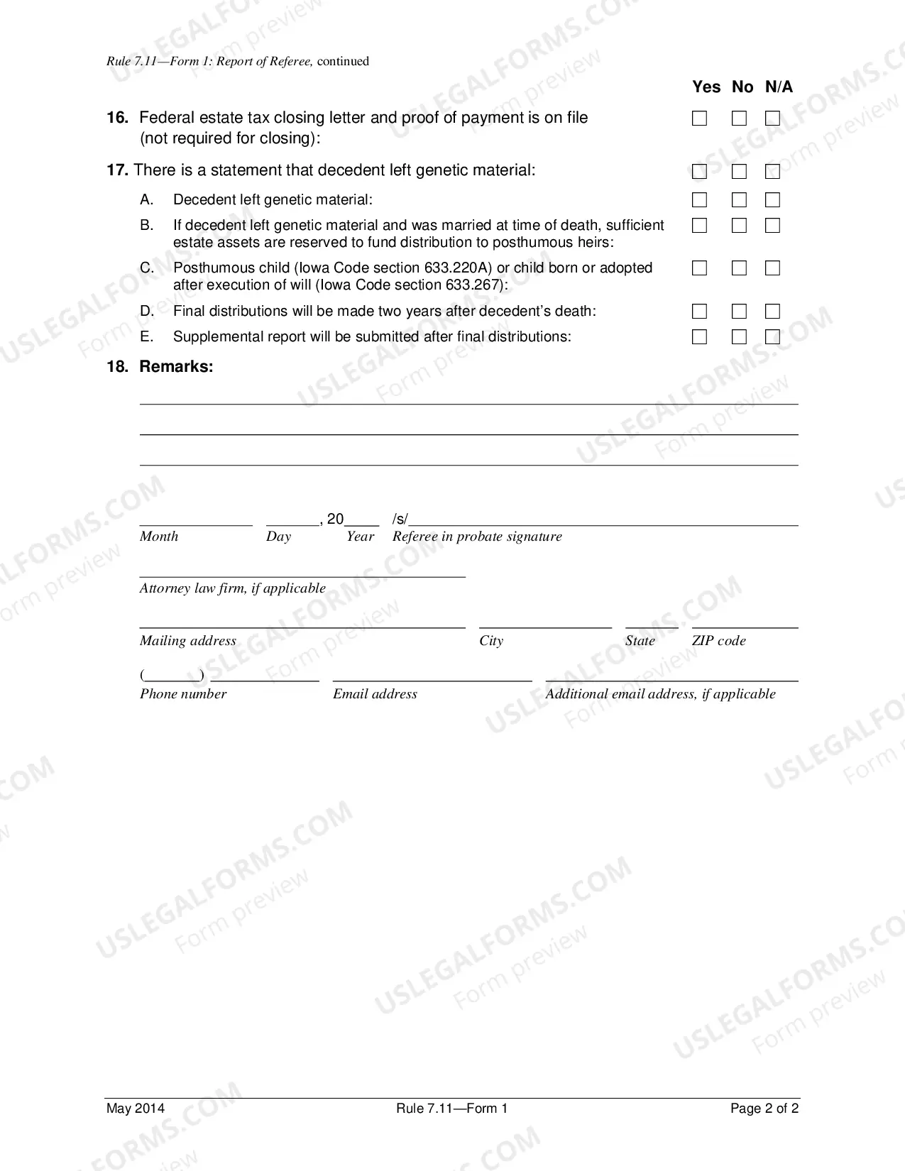 Preview Report of Referee