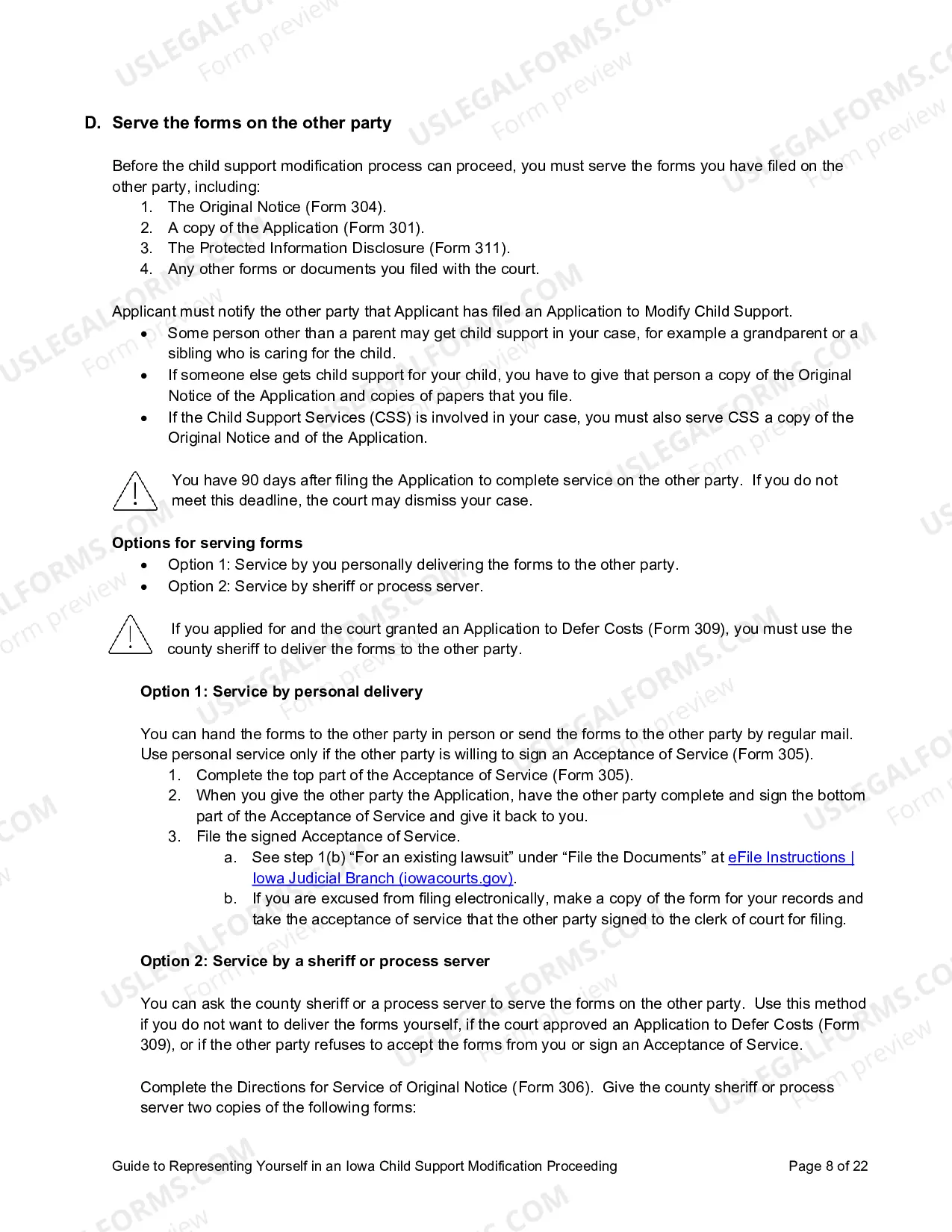 Preview Guide to Representing Yourself in a Child Support Modification Case in Iowa (491.62 KB)