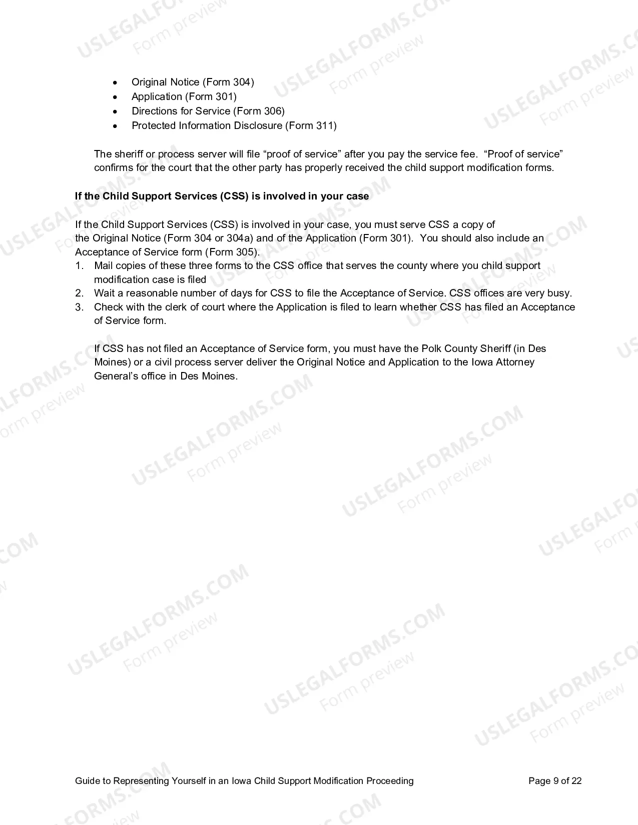 Preview Guide to Representing Yourself in a Child Support Modification Case in Iowa (491.62 KB)