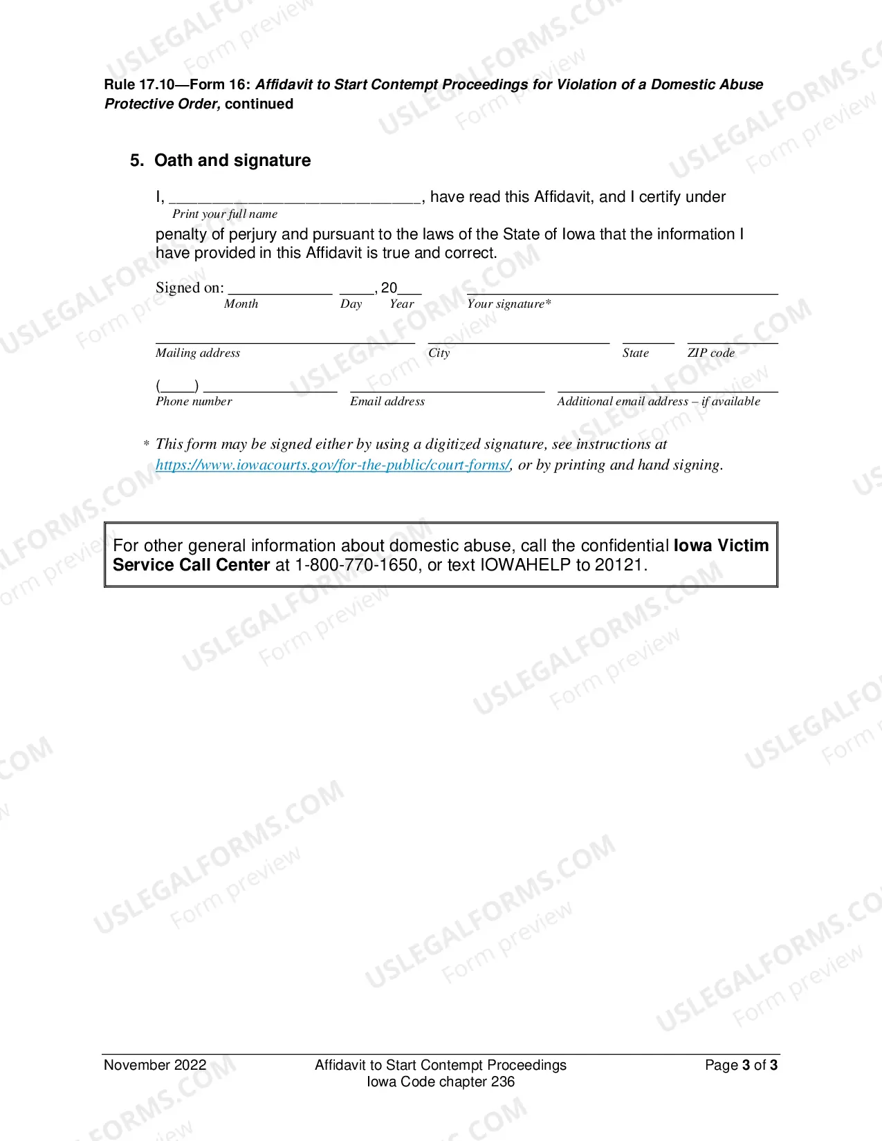 Preview Affidavit to Start Contempt Proceedings (494.80 KB)