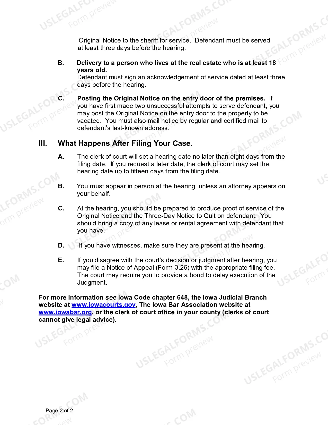 Preview Instructions for Filing a Petition for Forcible Entry and Detainer (168.73 KB)