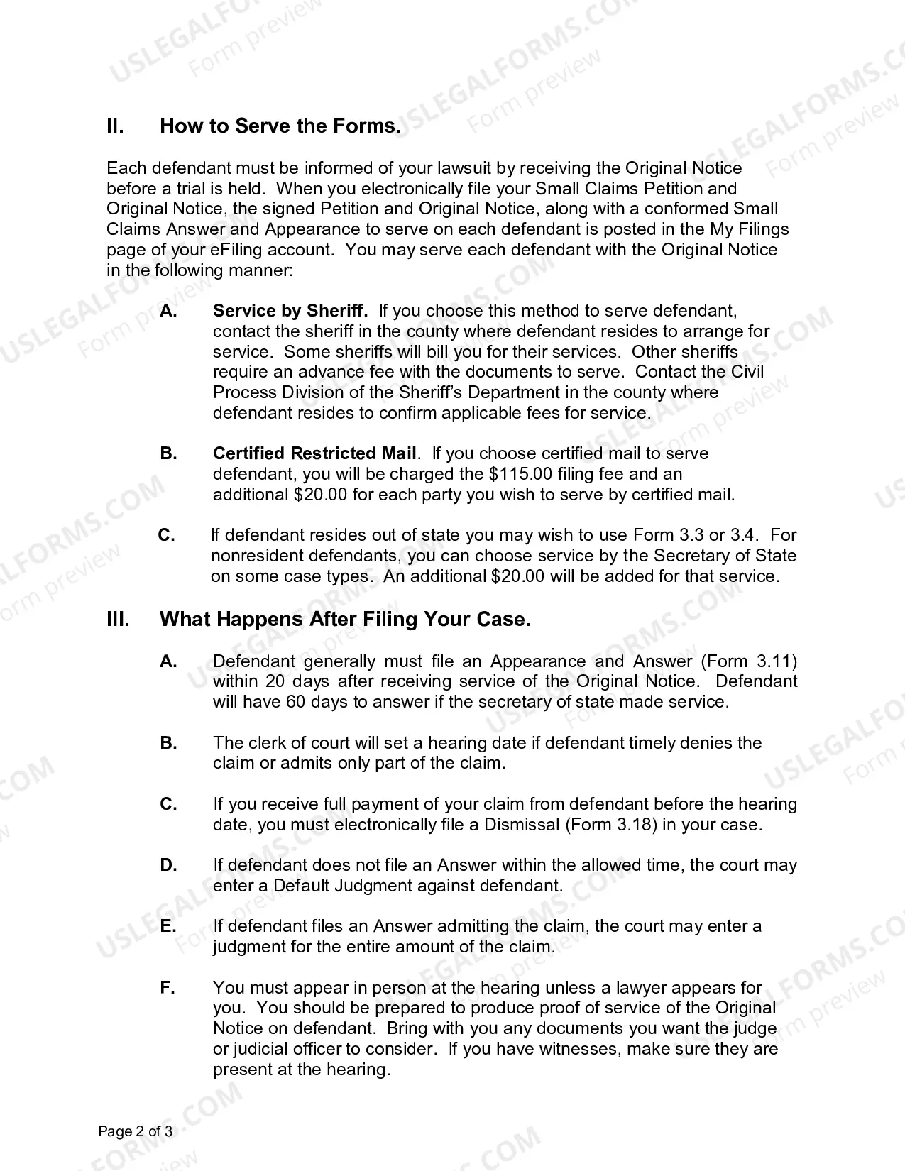 Preview Instructions for Filing a Small Claims Action for Money Judgment (174.87 KB)