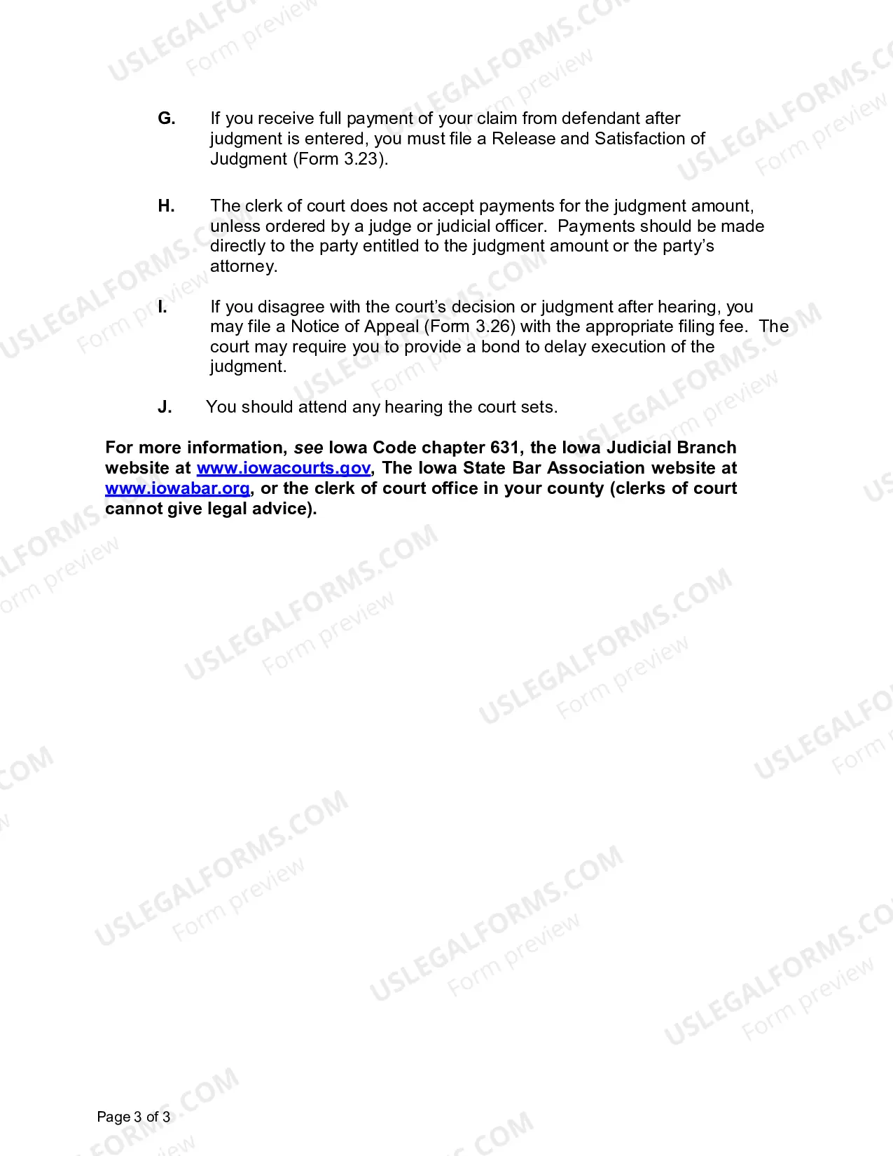 Preview Instructions for Filing a Small Claims Action for Money Judgment (174.87 KB)