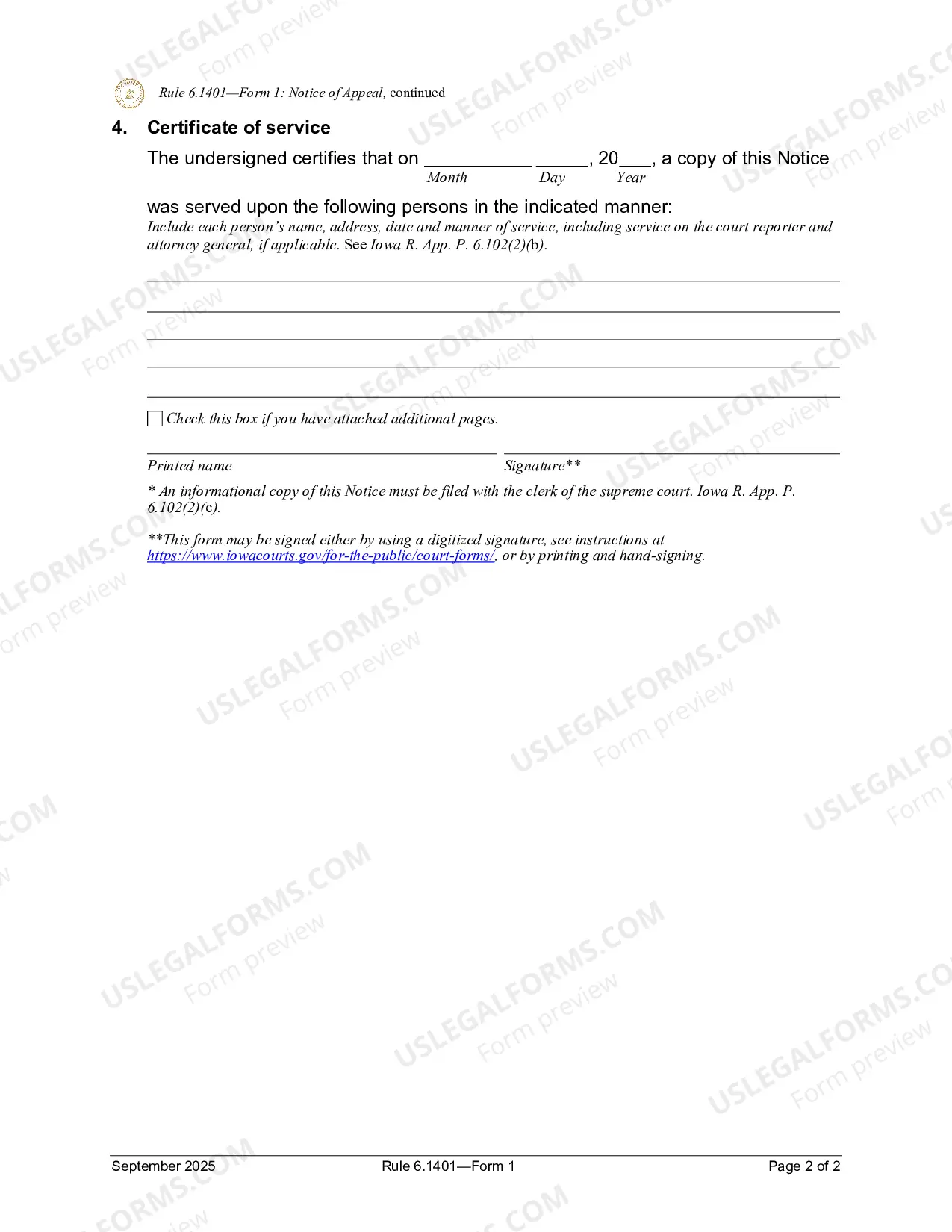 Preview Notice of Appeal