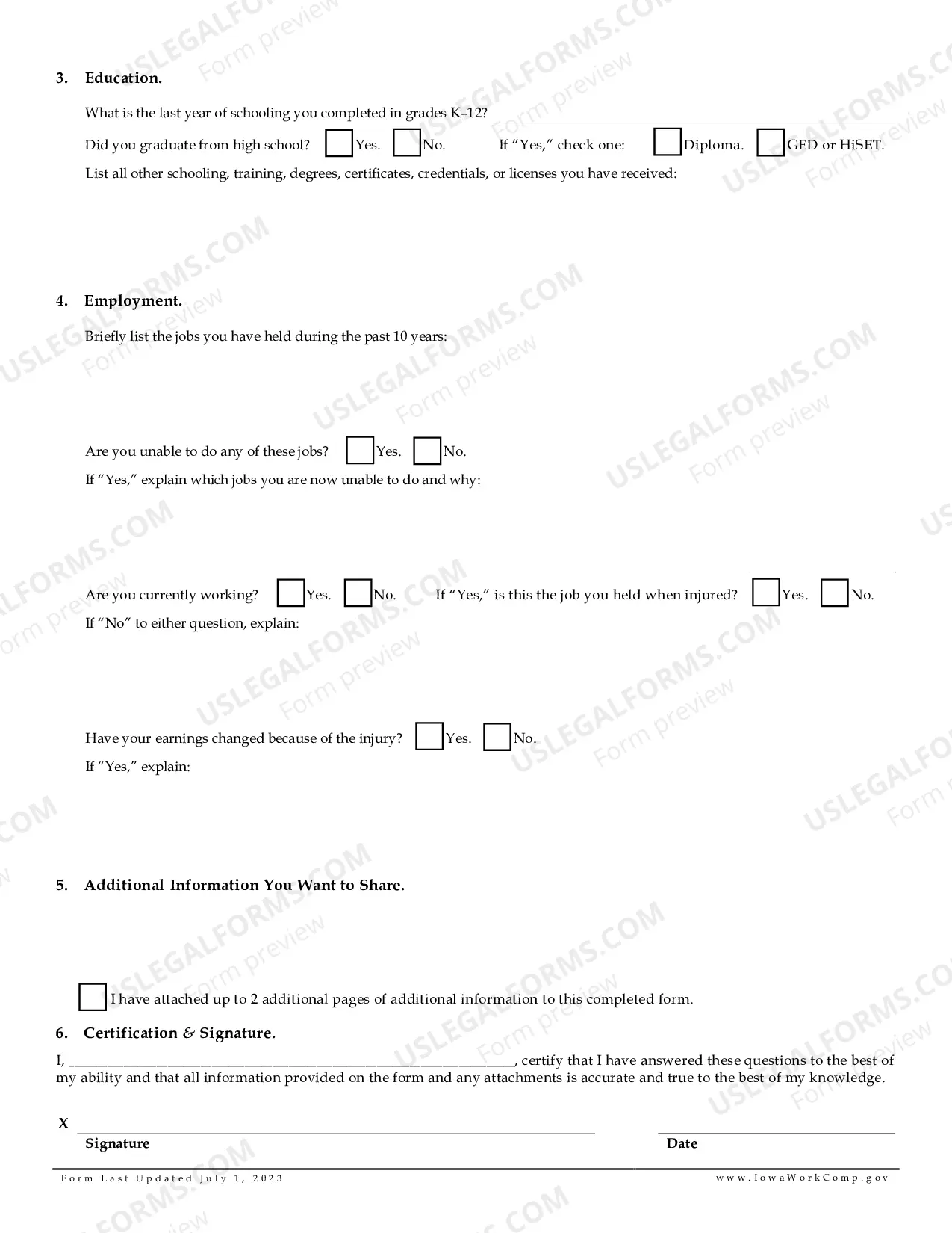 Preview Claimants Statement