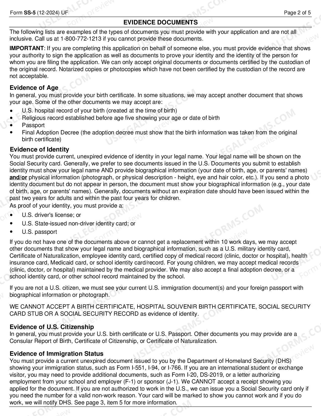 Preview Application to Apply for Social Security Card