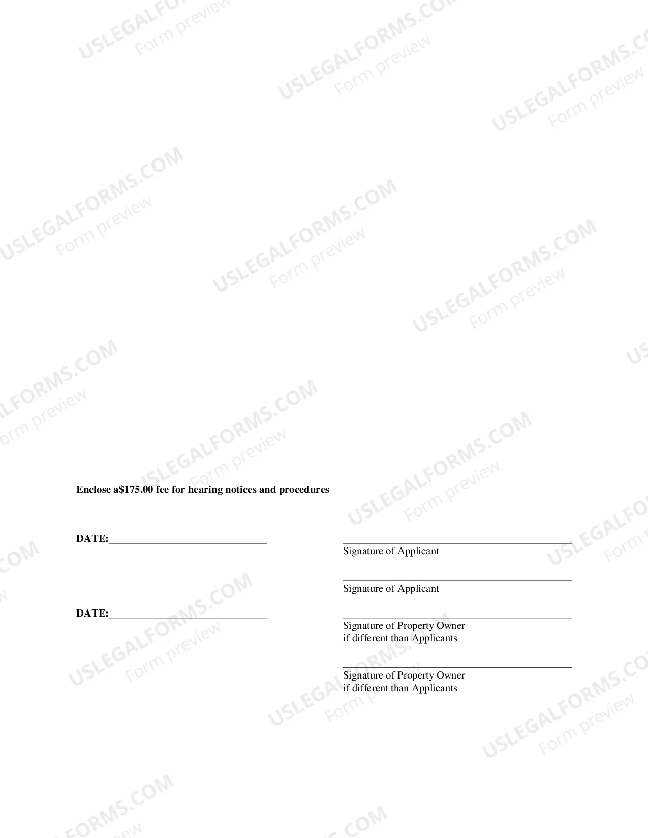 Preview Zoning Application for Conditional Use Permit