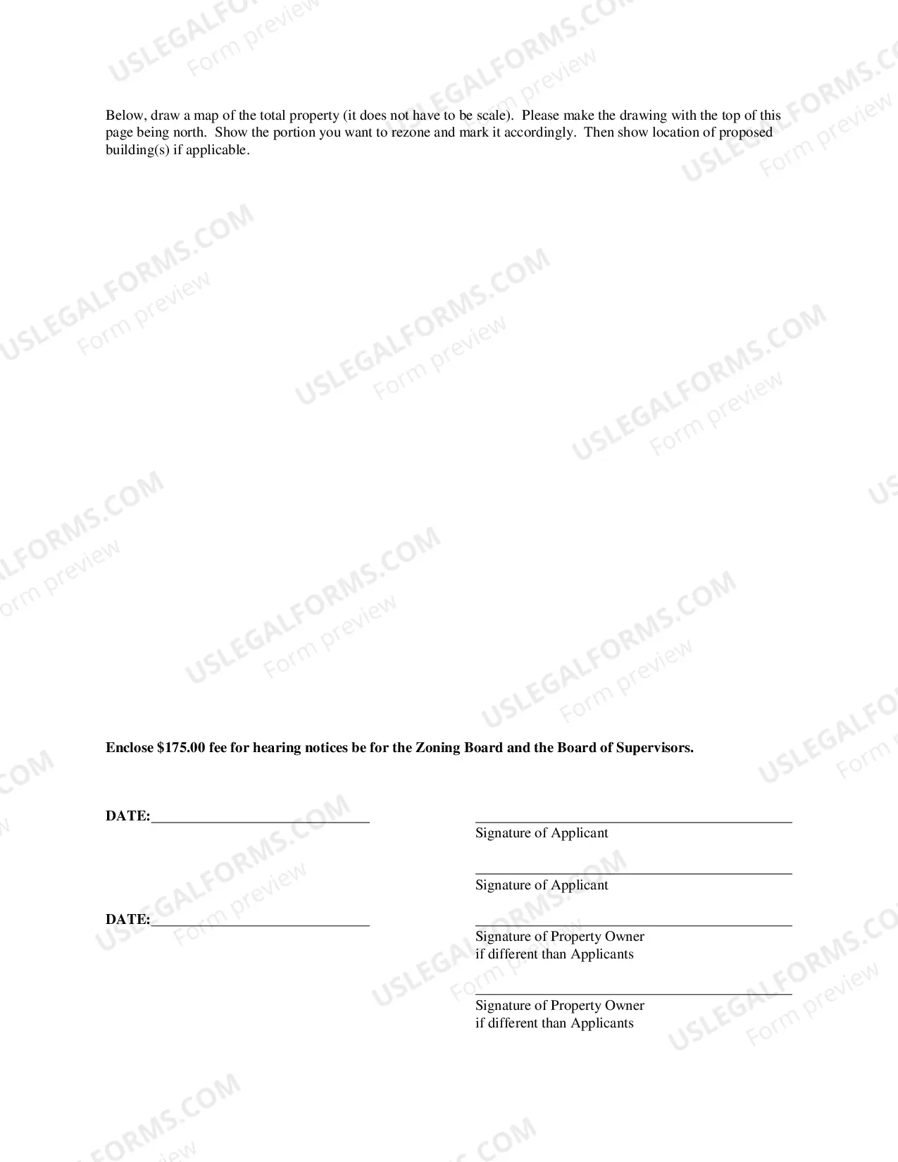 Preview Zoning Application for Change in Zoning Classification of Property