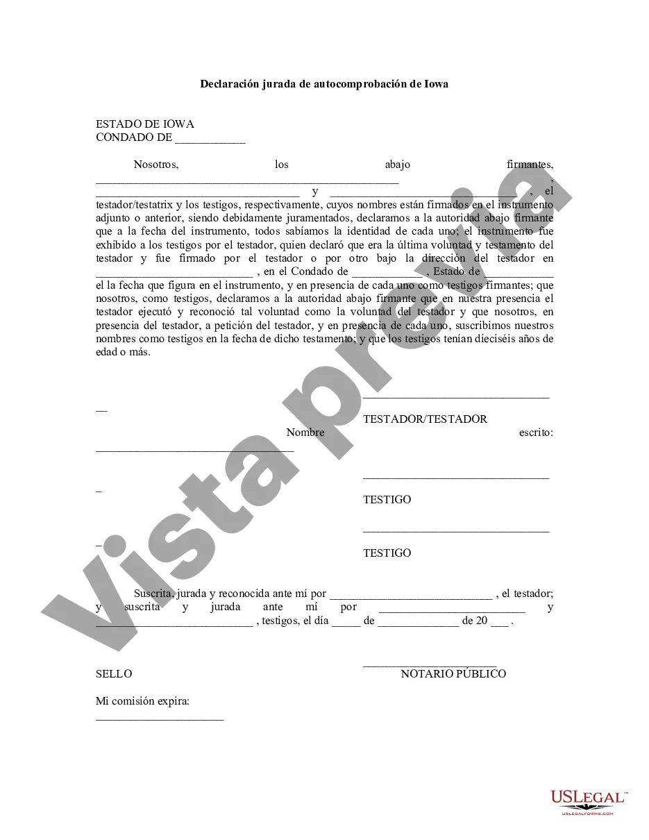 Preview Codicilo al formulario de testamento para enmendar su testamento - Cambios o enmiendas de testamento