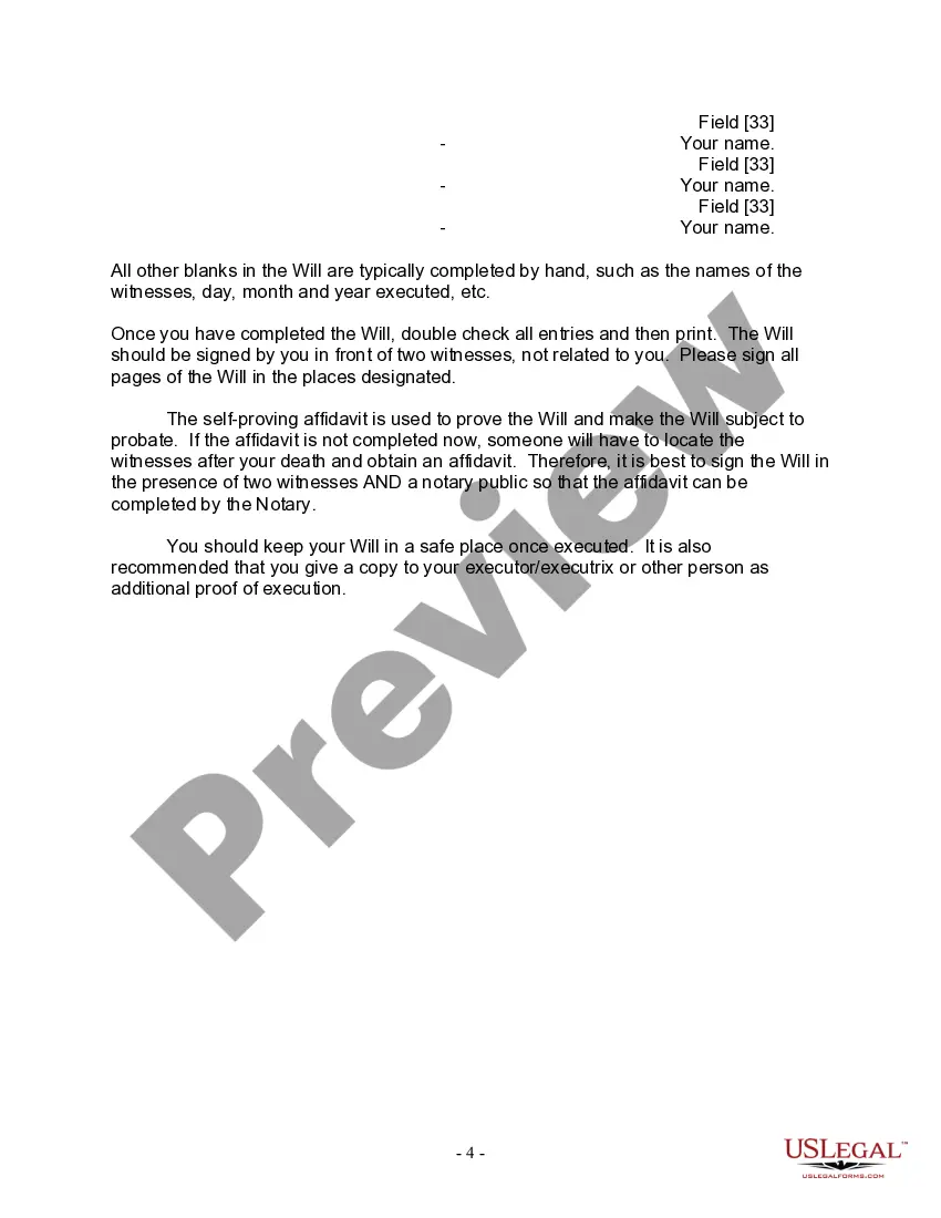 Preview Mutual Wills package with Last Wills and Testaments for Married Couple with No Children