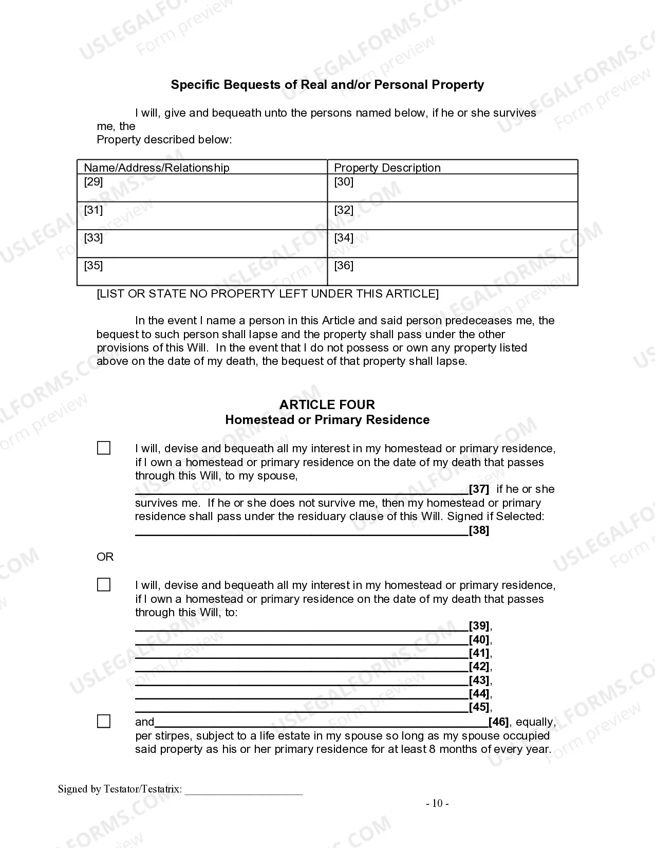 Preview Last Will and Testament for Divorced and Remarried Person with Mine, Yours and Ours Children