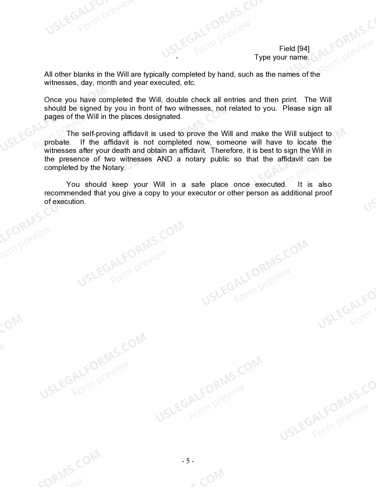 Preview Last Will and Testament for Divorced and Remarried Person with Mine, Yours and Ours Children