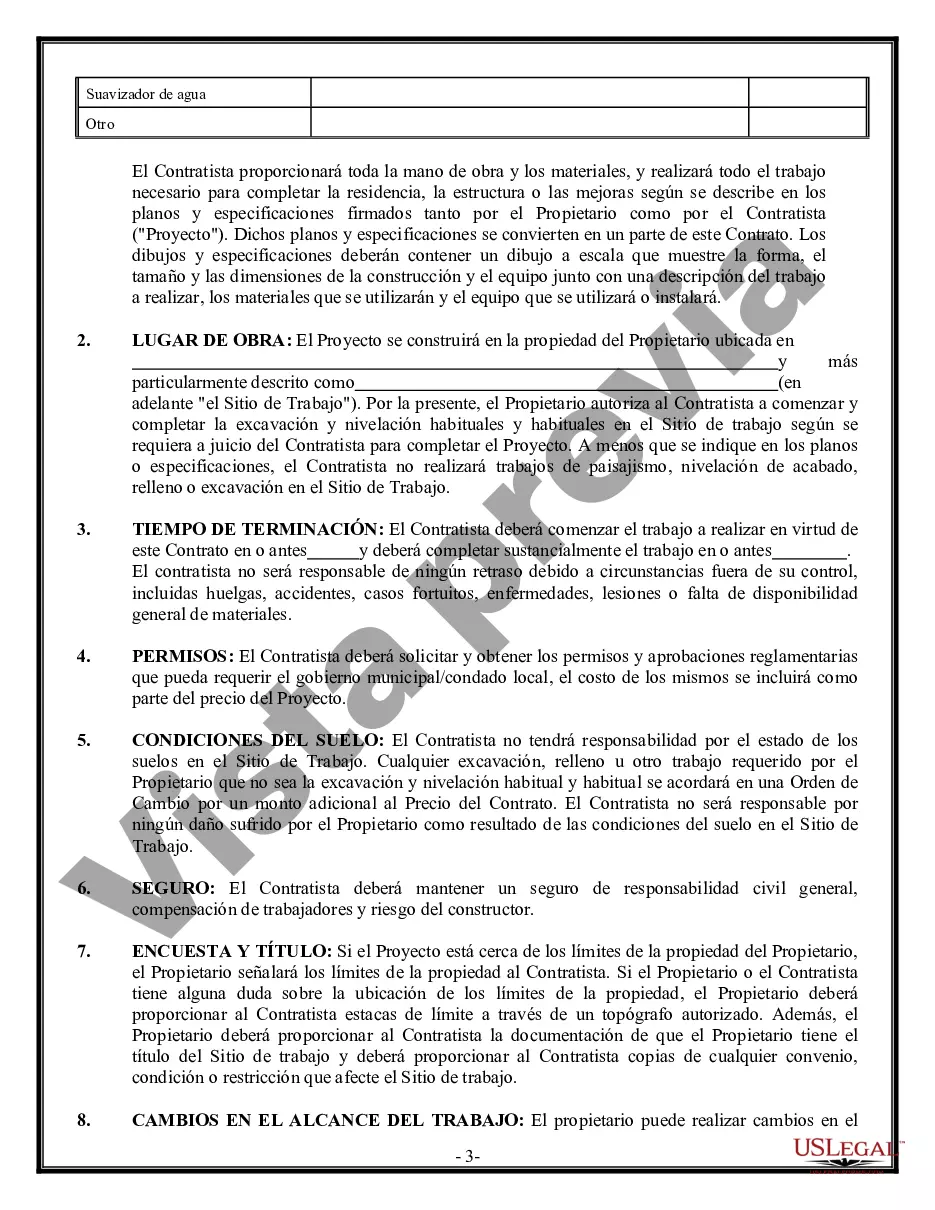 Preview Contrato de plomería para contratista