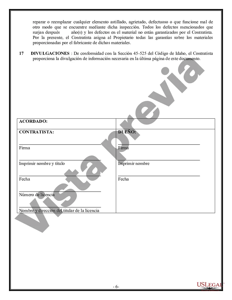 Preview Contrato de plomería para contratista